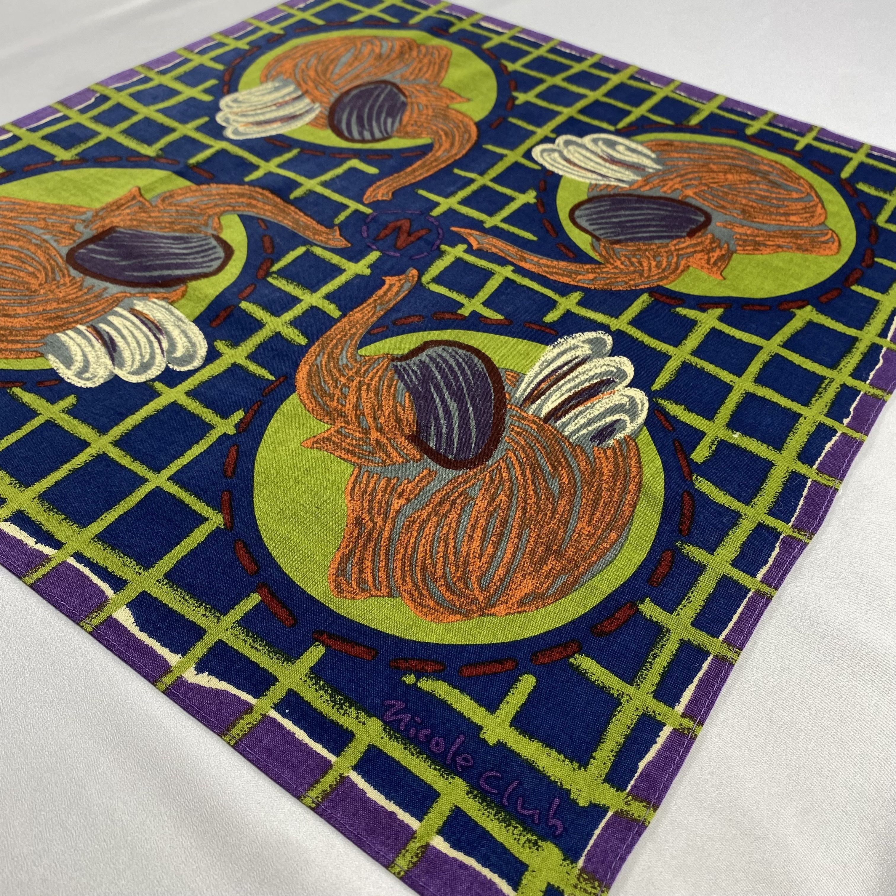 Japanese Brand × Vintage Nicole Club Handkerchief / Neckerchief / Bandana-P1712 Size ONE SIZE - 2 Thumbnail