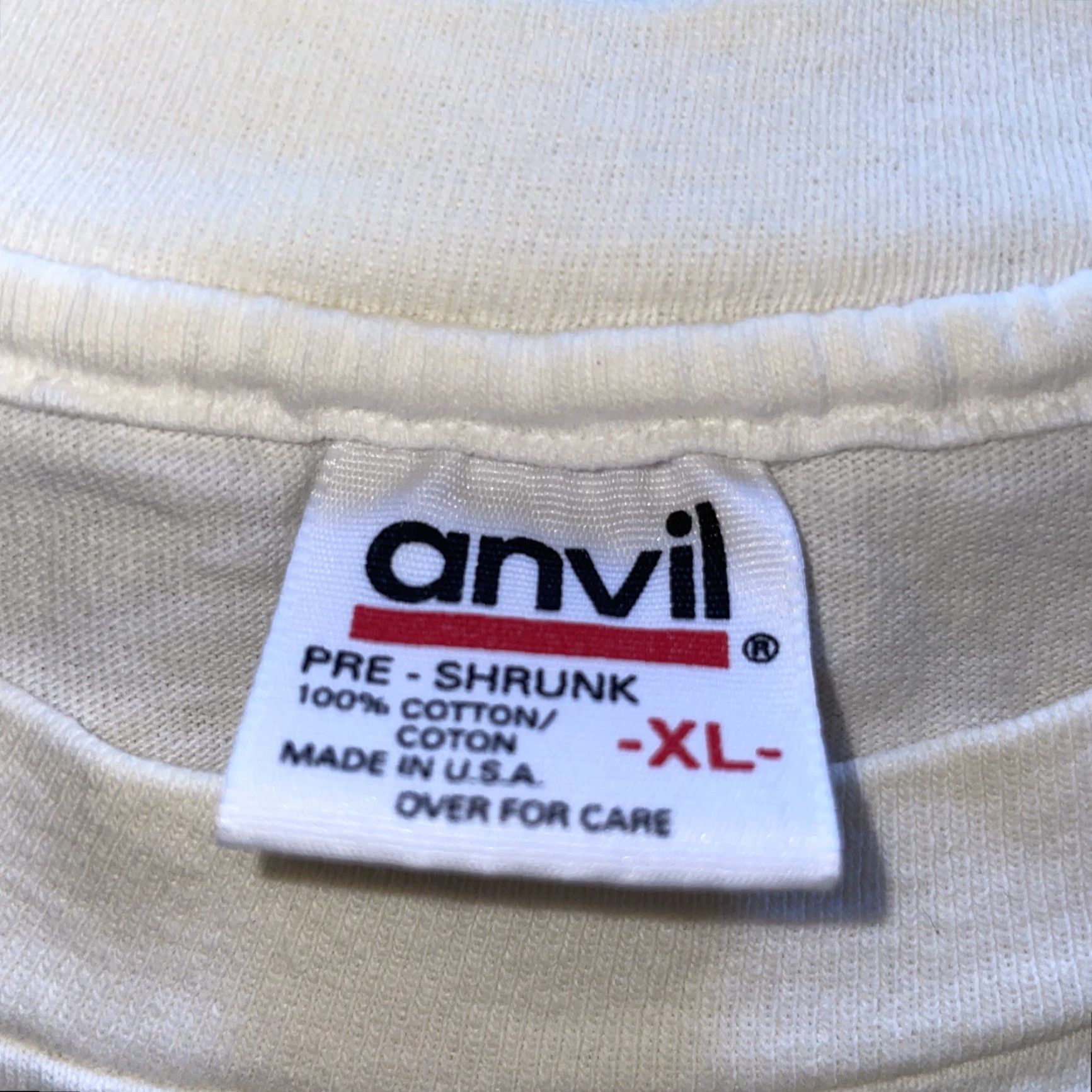 Anvil VTG MRS white Long Sleeve Shirt Mens XL USA Button-Up Size US XL / EU 56 / 4 - 4 Thumbnail