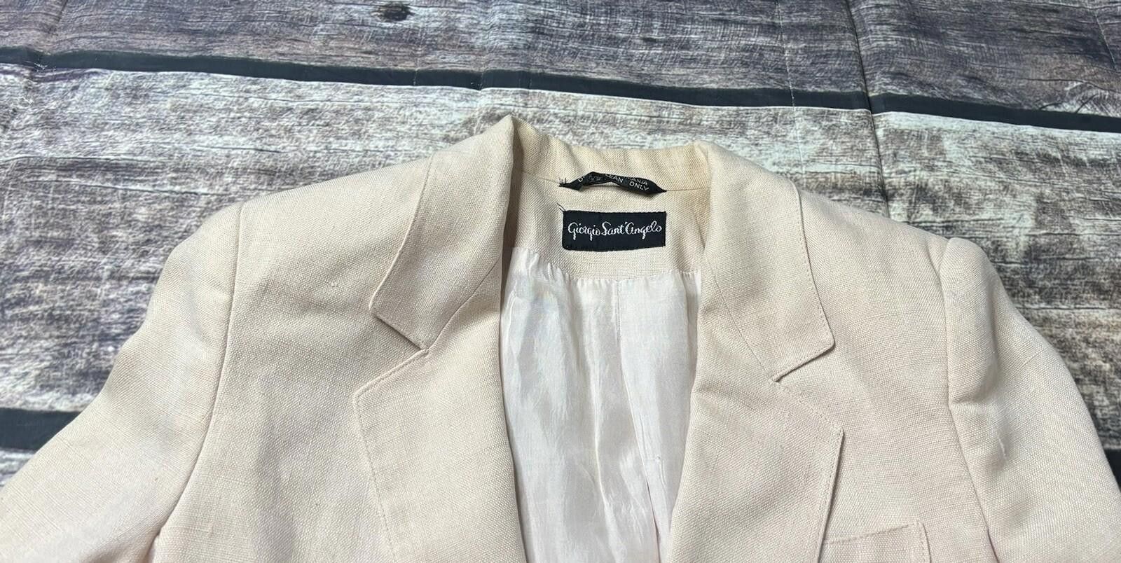 Other VTG Giorgio Sant Angelo Blazer Jacket Women's Size 10 Linen Size L / US 10 / IT 46 - 6 Thumbnail