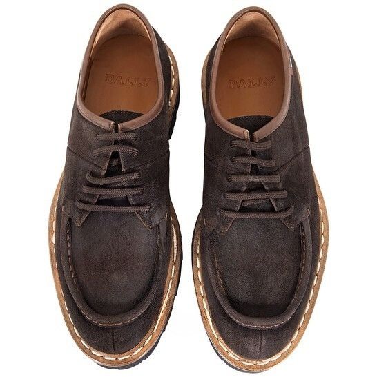 Bally o1y1224 Suede Derby Shoes in Dark Brown Size US 10 / EU 43 - 1 Thumbnail