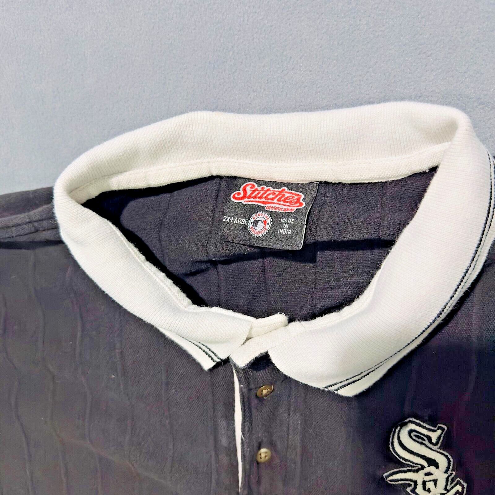 & Other Stories Vintage White Sox Shirt Polo Stitches Mens 2Xl Chicago 90s Size US XXL / EU 58 / 5 - 4 Thumbnail