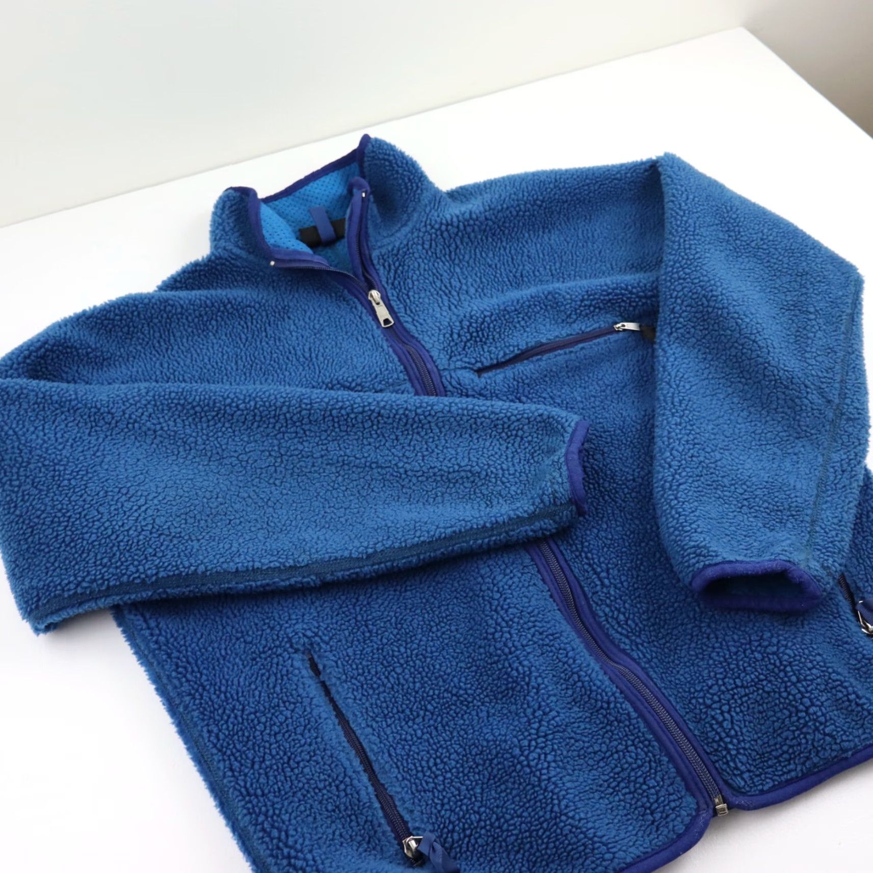 Patagonia VINTAGE Patagonia Retro-X Deep Pile Fleece Jacket Mens L Blue 90s Coat Size US L / EU 52-54 / 3 - 3 Thumbnail