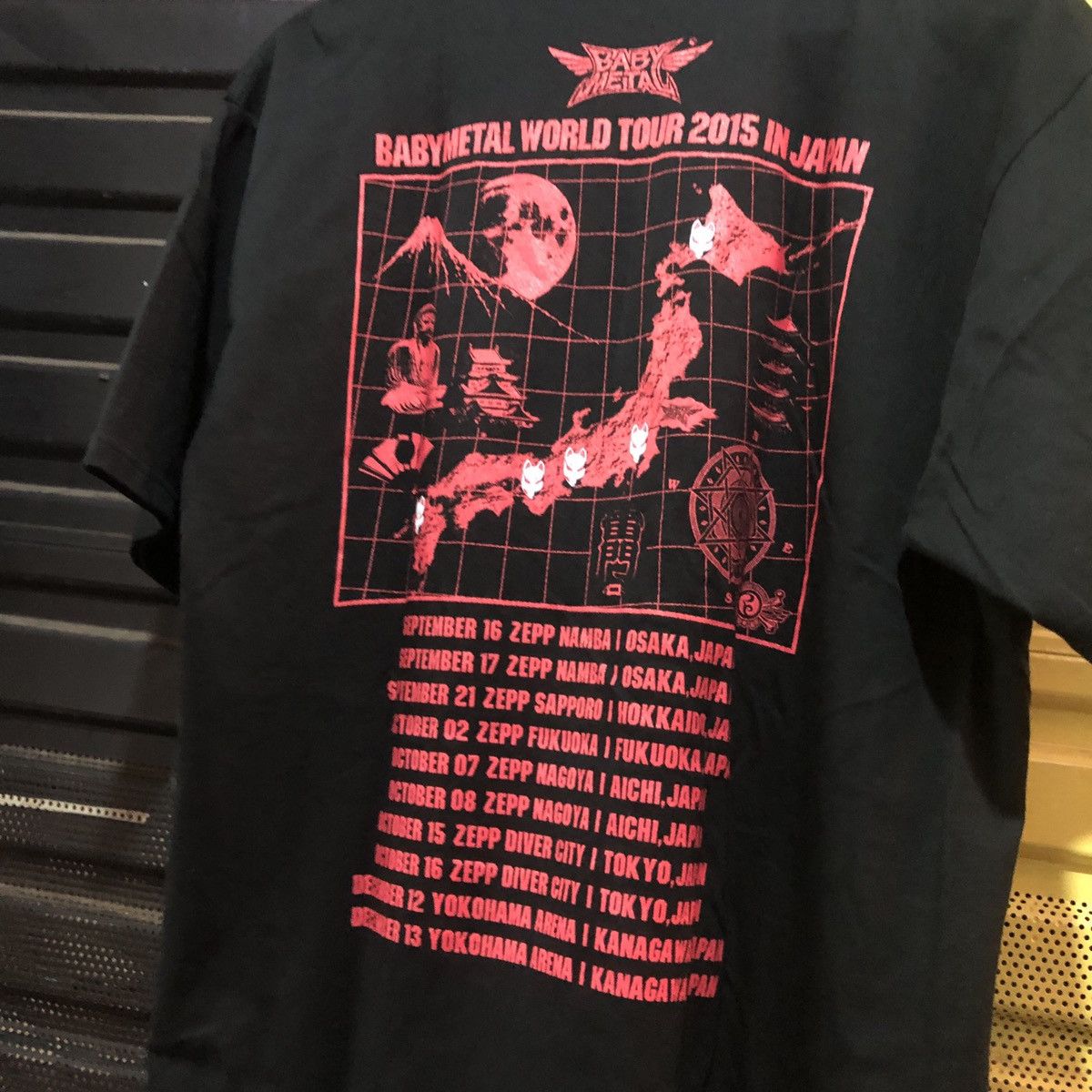 Band Tees × Japanese Brand 2015 World Tour Baby Metal band tee Size US XXL / EU 58 / 5 - 4 Thumbnail