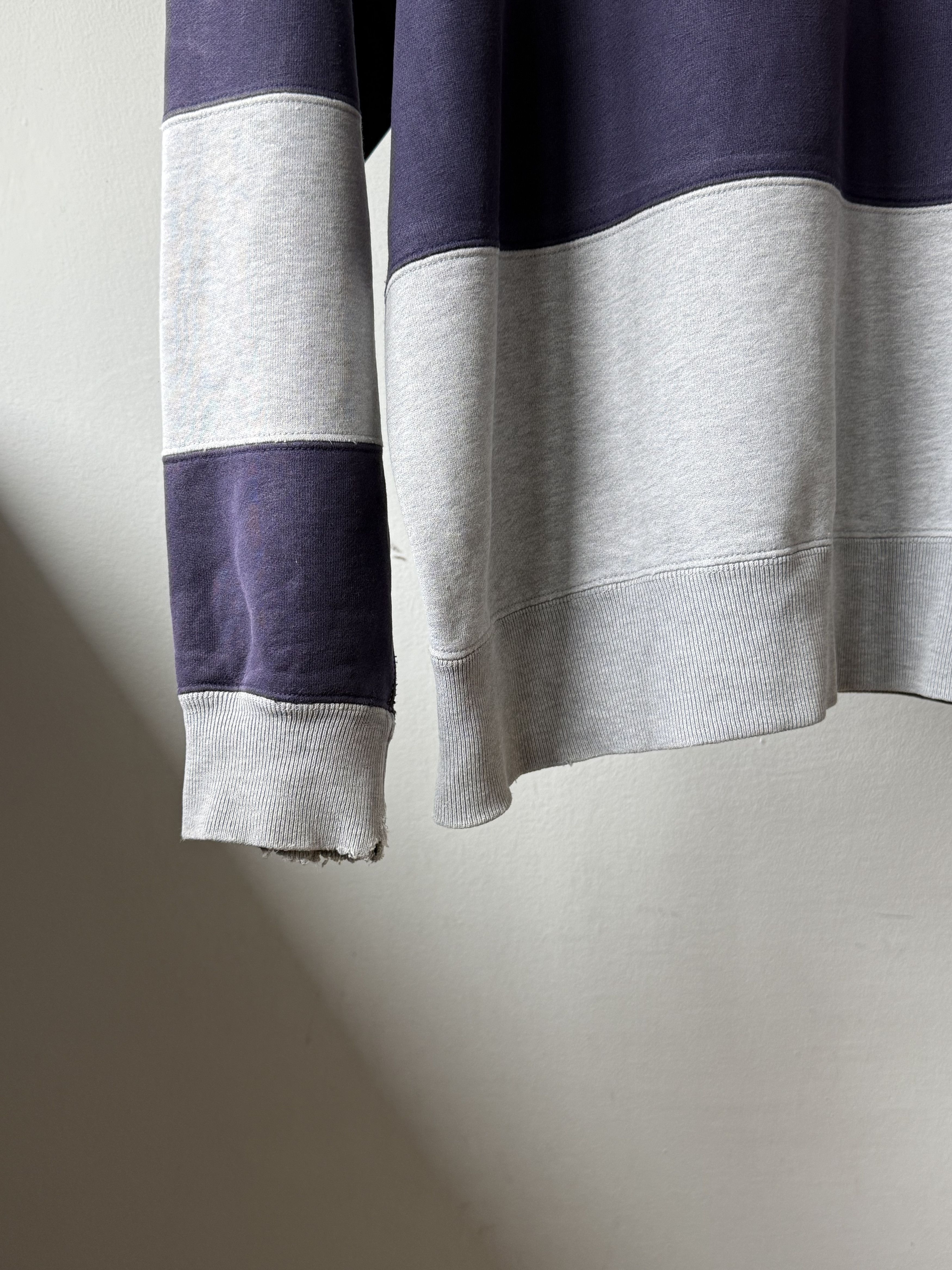Polo Ralph Lauren Vintage 90's Polo Ralph Lauren Blue Gray Striped Sweatshirt Size US L / EU 52-54 / 3 - 8 Thumbnail