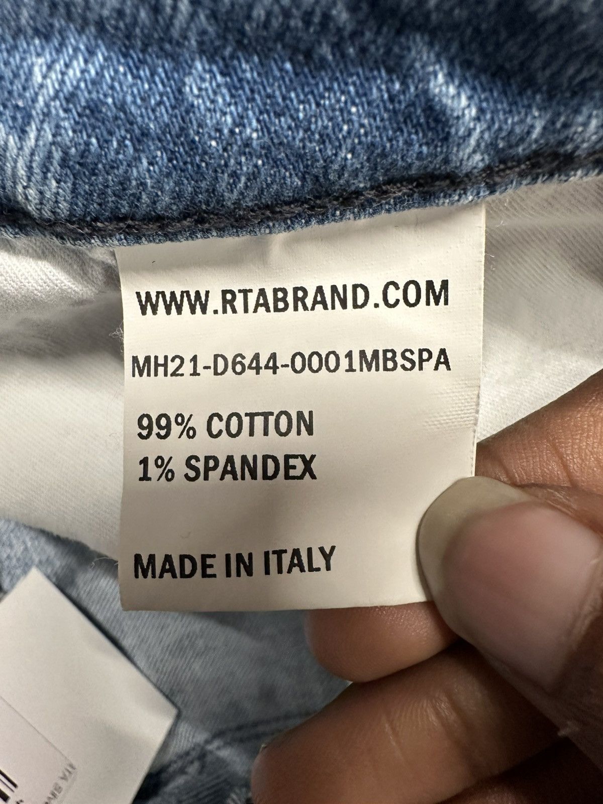 Rta RTA Silver Splatter White Spell Blue Denim Jeans Size 34 Size US 34 / EU 50 - 5 Thumbnail