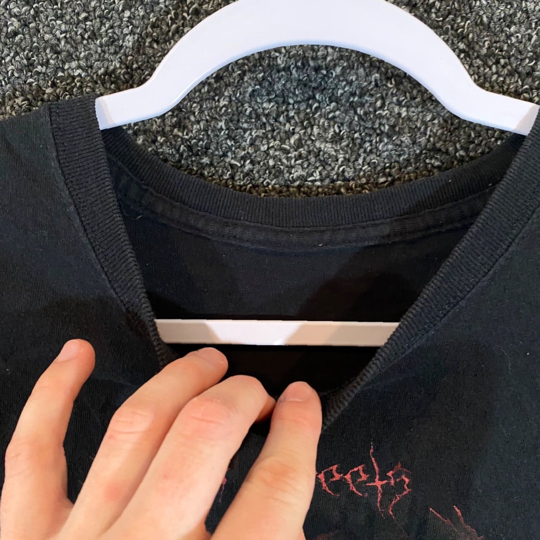 Revenge Revenge Ski Mask the Slump God T-Shirt Mens L/XL Meets World Double Side Thrashed Black Cotton 2010s Hip Hop Music Ski Graphic Print Noise N/A Size US XL / EU 56 / 4 - 5 Thumbnail