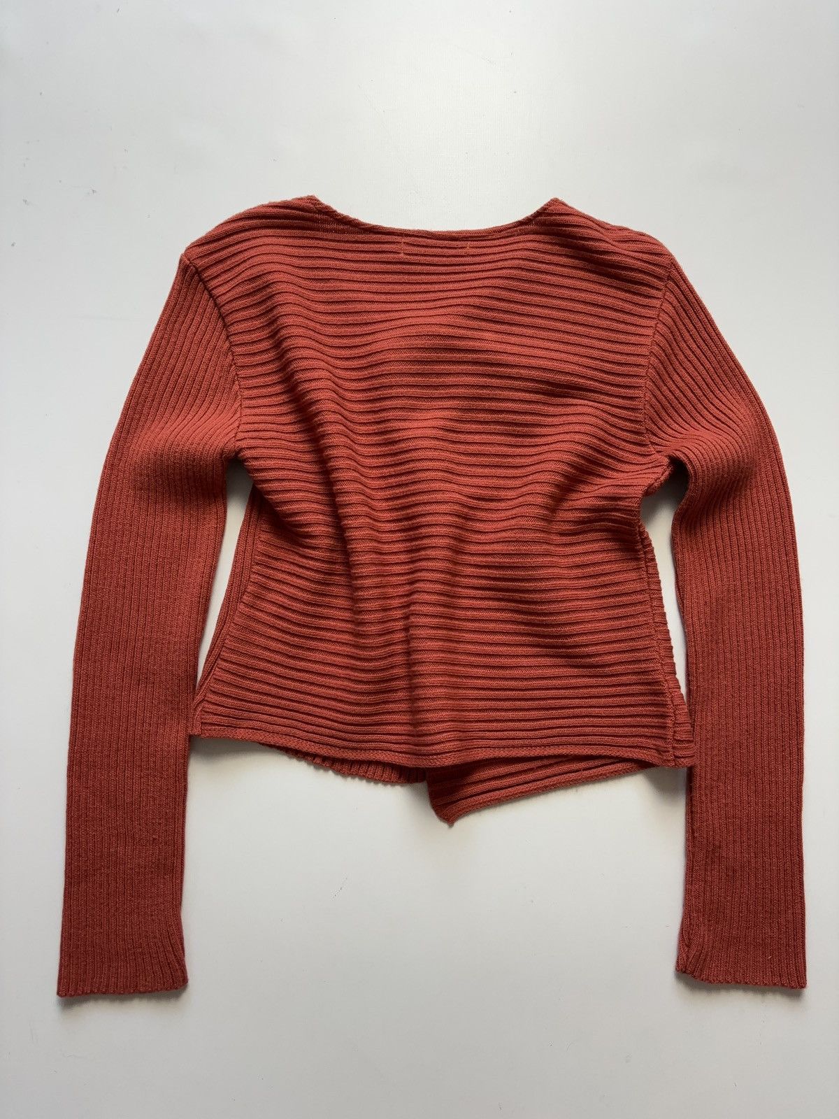 Designer × Vintage ASYMMETRIC VINTAGE GLAMOUR CARDIGAN KNIT LONG SLEEVE Size L / US 10 / IT 46 - 4 Thumbnail