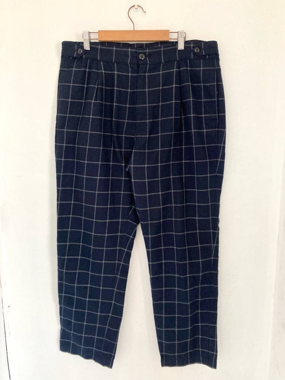 GU GU Window Pane Plaid Trousers Size 34" / US 12 / IT 48 - 1 Thumbnail