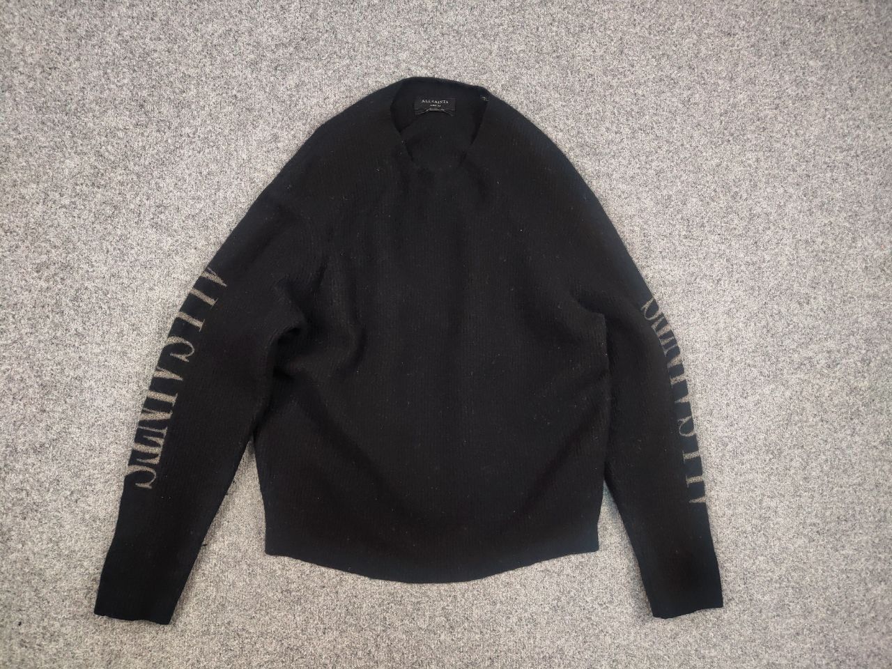 Allsaints Allsaints Design Black Oversized Fit Knit Sweater Vintage Size US M / EU 48-50 / 2 - 7 Thumbnail