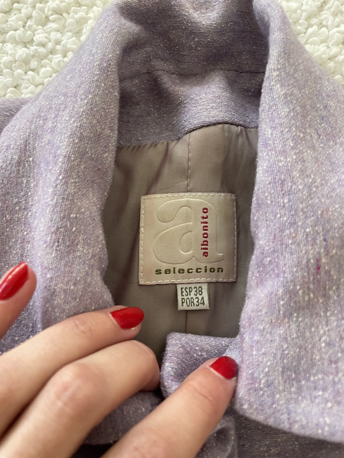 Designer × Vintage Vintage lilac jacket: Viscose, wool and silk Size XS / US 0-2 / IT 36-38 - 7 Thumbnail