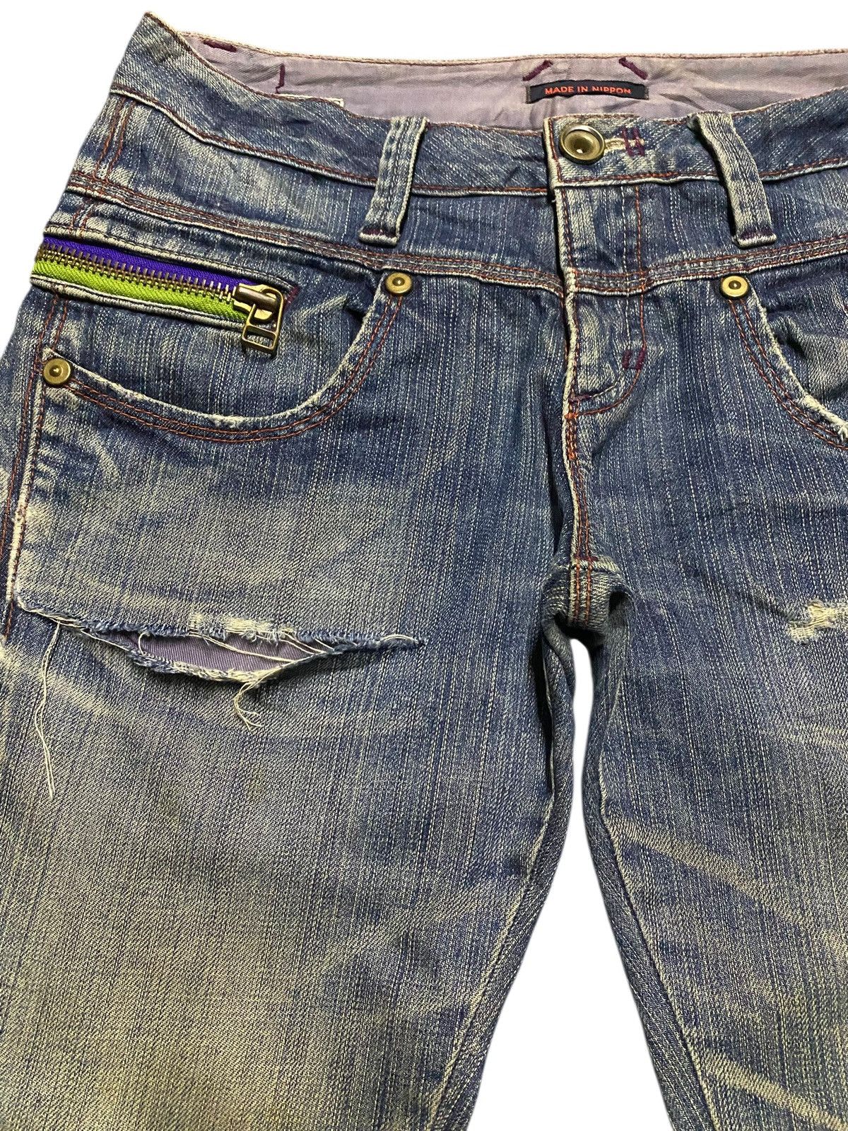 Vintage Japan Brand Made in Nippon Mud Wash Flare Jeans