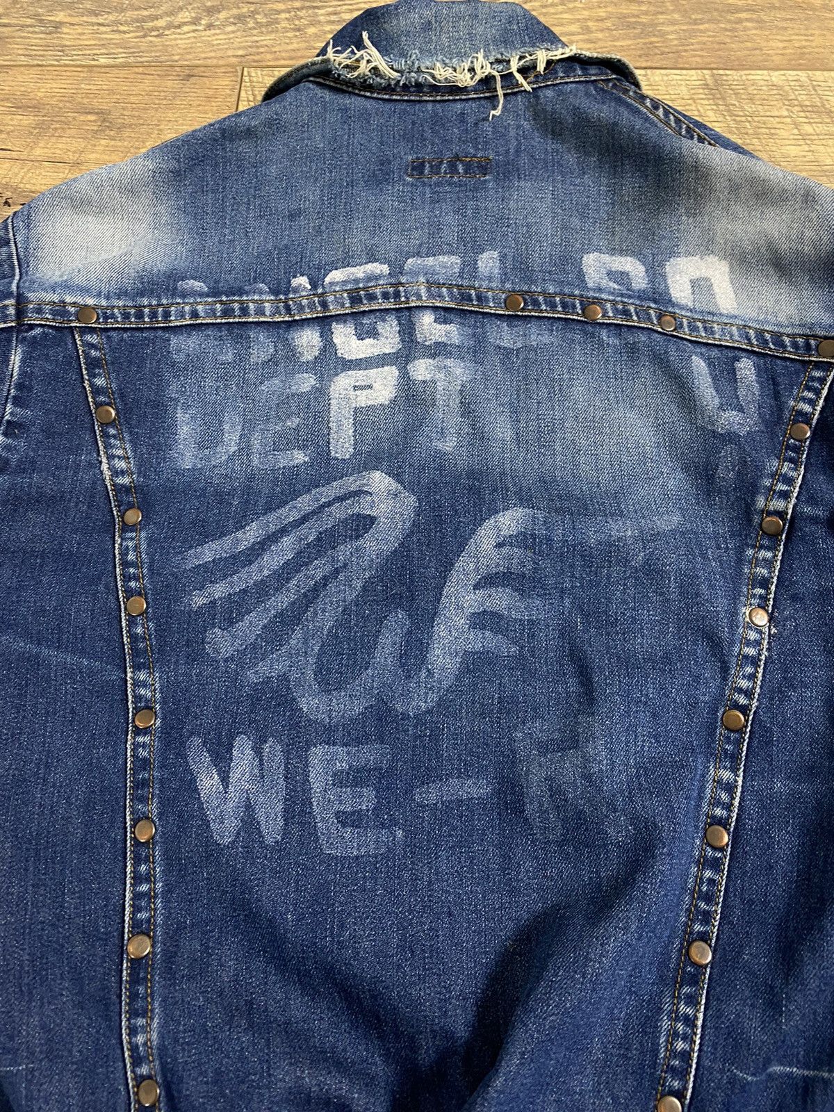 Vintage "WE JUST ANGELS" Denim Jacket Size US L / EU 52-54 / 3 - 9 Thumbnail