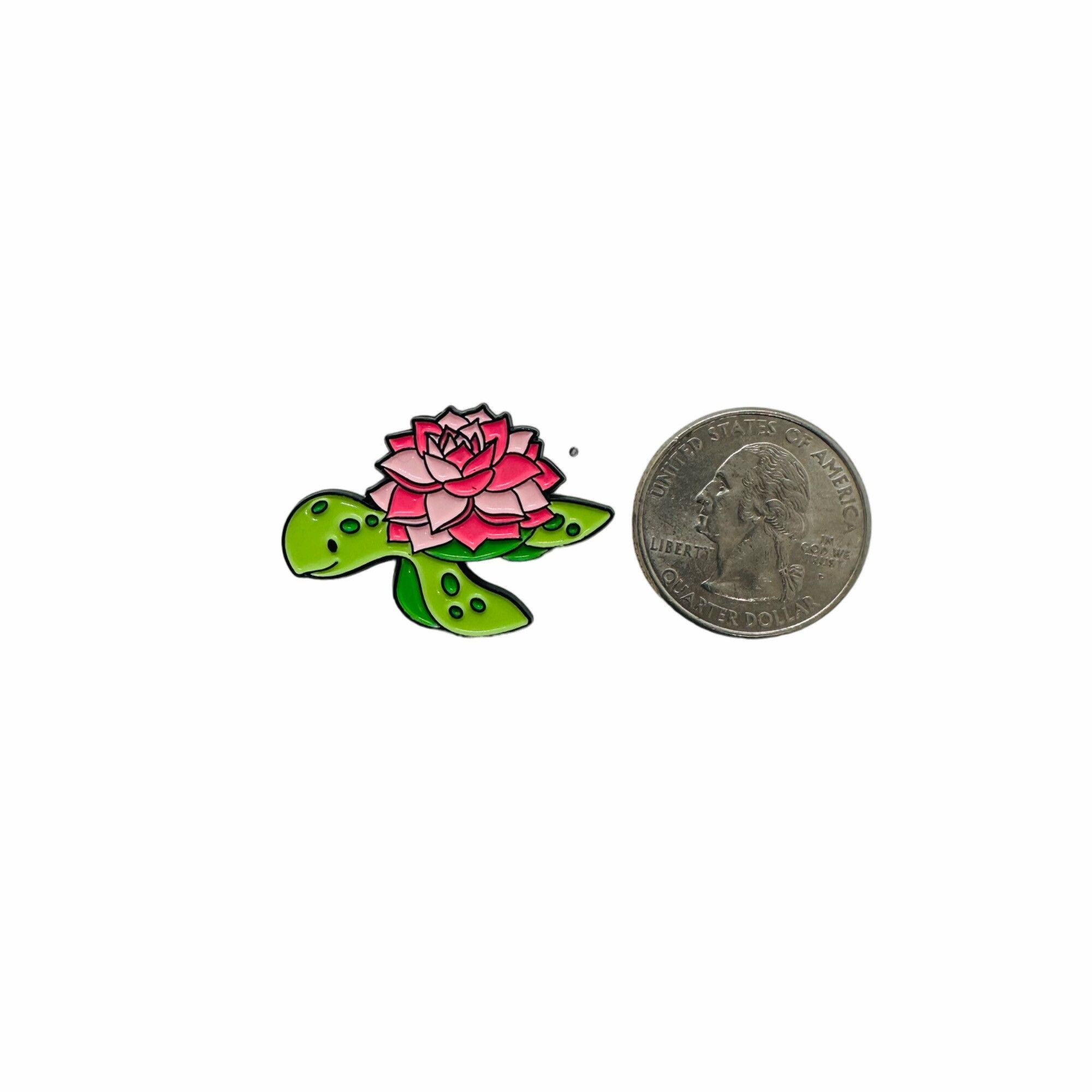 Other ✨Flower Animal Alloy Enamel Brooch - Serene Turtle with lotu Size ONE SIZE - 5 Thumbnail