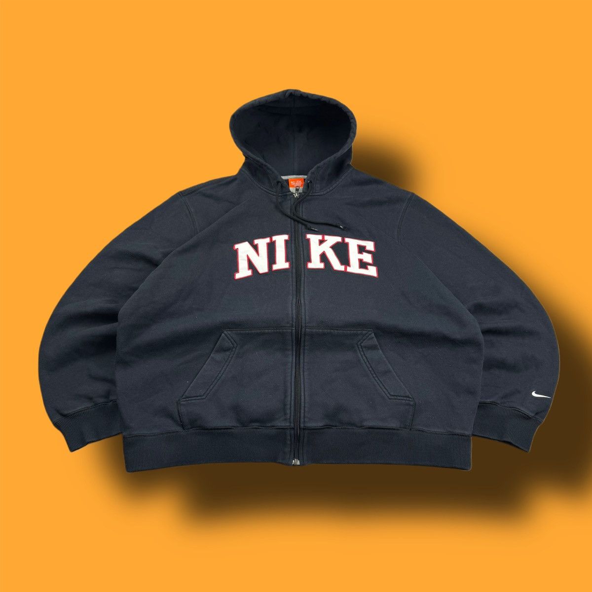 Nike × Vintage NIKE VINTAGE CENTER LOGO OVERSIZE BOXY HOODIE Size US XL / EU 56 / 4 - 1 Thumbnail