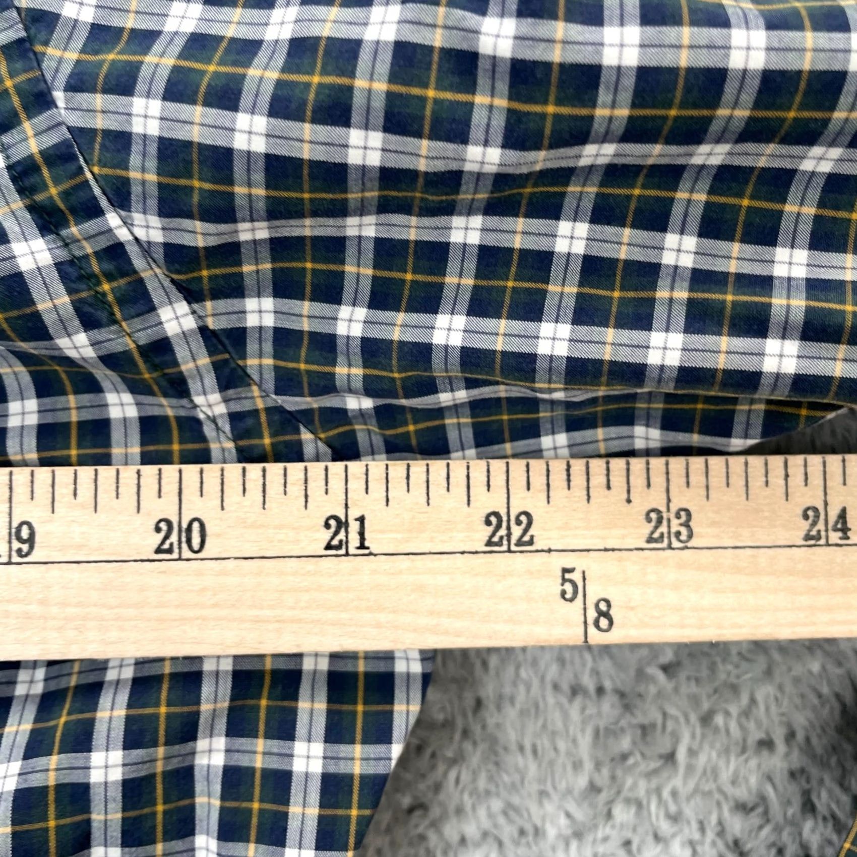 Uniqlo VINTAGE Uniqlo Shirt Mens XS Blue Extra Fine Cotton Broadcloth Check Pleated Button-Up Shirt Size US XS / EU 42 / 0 - 8 Thumbnail