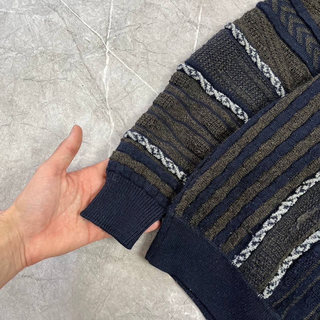 Japanese Brand Wool Knit Sweater 3D Multicolor Coogi Style Mens Size 58 Size US XL / EU 56 / 4 - 11 Thumbnail