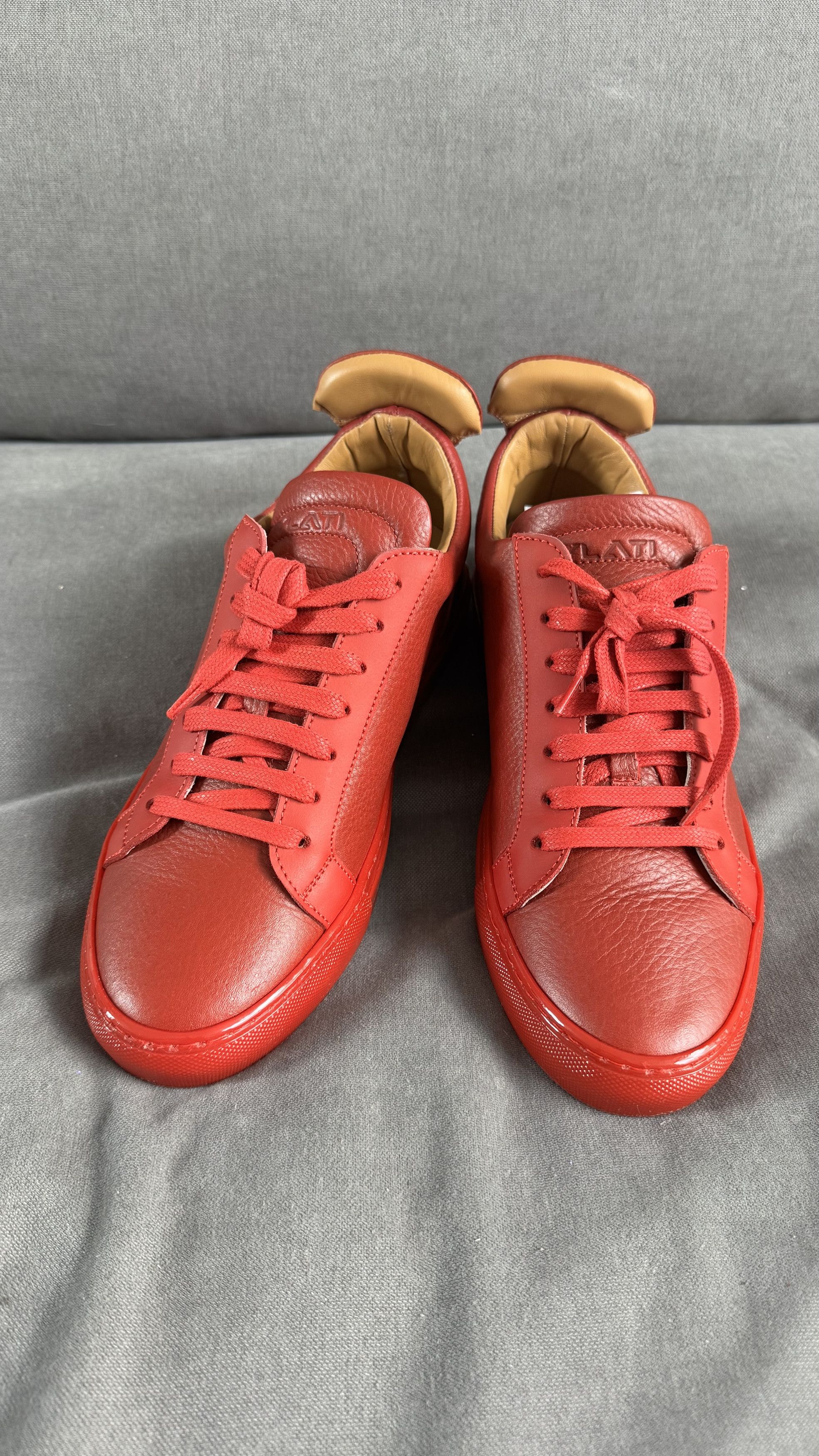 Other Ylati Red Italian Leather Sneakers – EU 44 / US 11 Size US 11 / EU 44 - 2 Thumbnail
