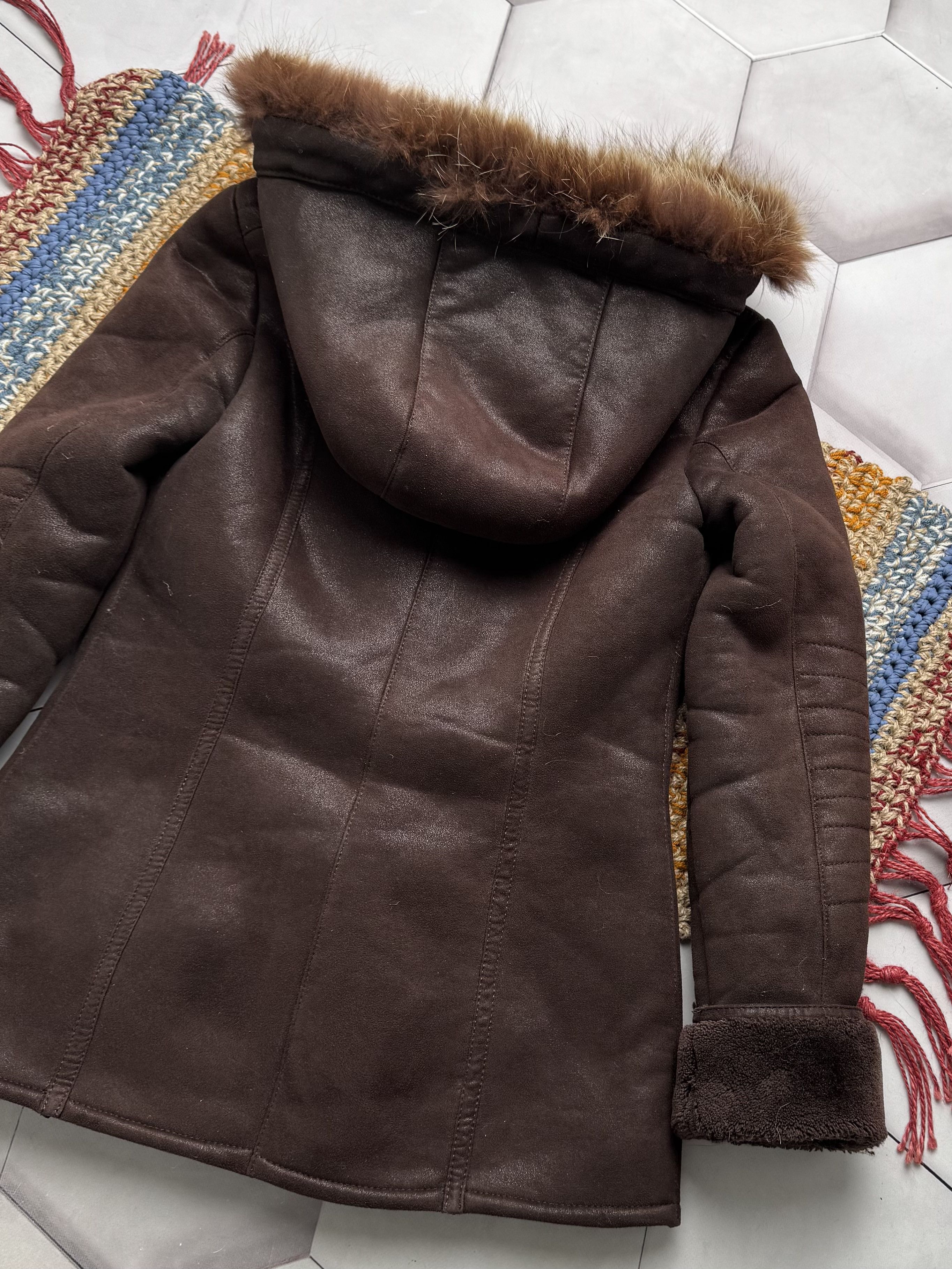 Vintage Vintage Faux Sheepskin Hooded Coat (E4) Size L / US 10 / IT 46 - 7 Thumbnail