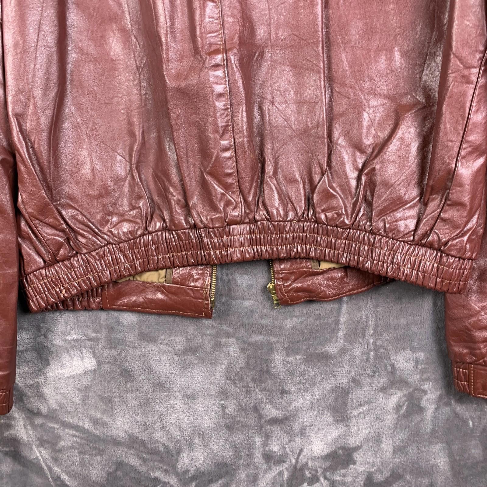 The Unbranded Brand Vintage 80's Classic Leather Jacket Brown Sz. 46R (302) Size US M / EU 48-50 / 2 - 9 Thumbnail