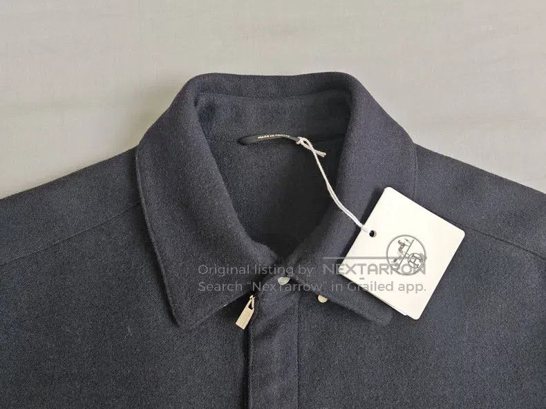 Hermes Hermes Men's wool jacket, navy blue, 100% wool, autumn and Size US L / EU 52-54 / 3 - 3 Thumbnail
