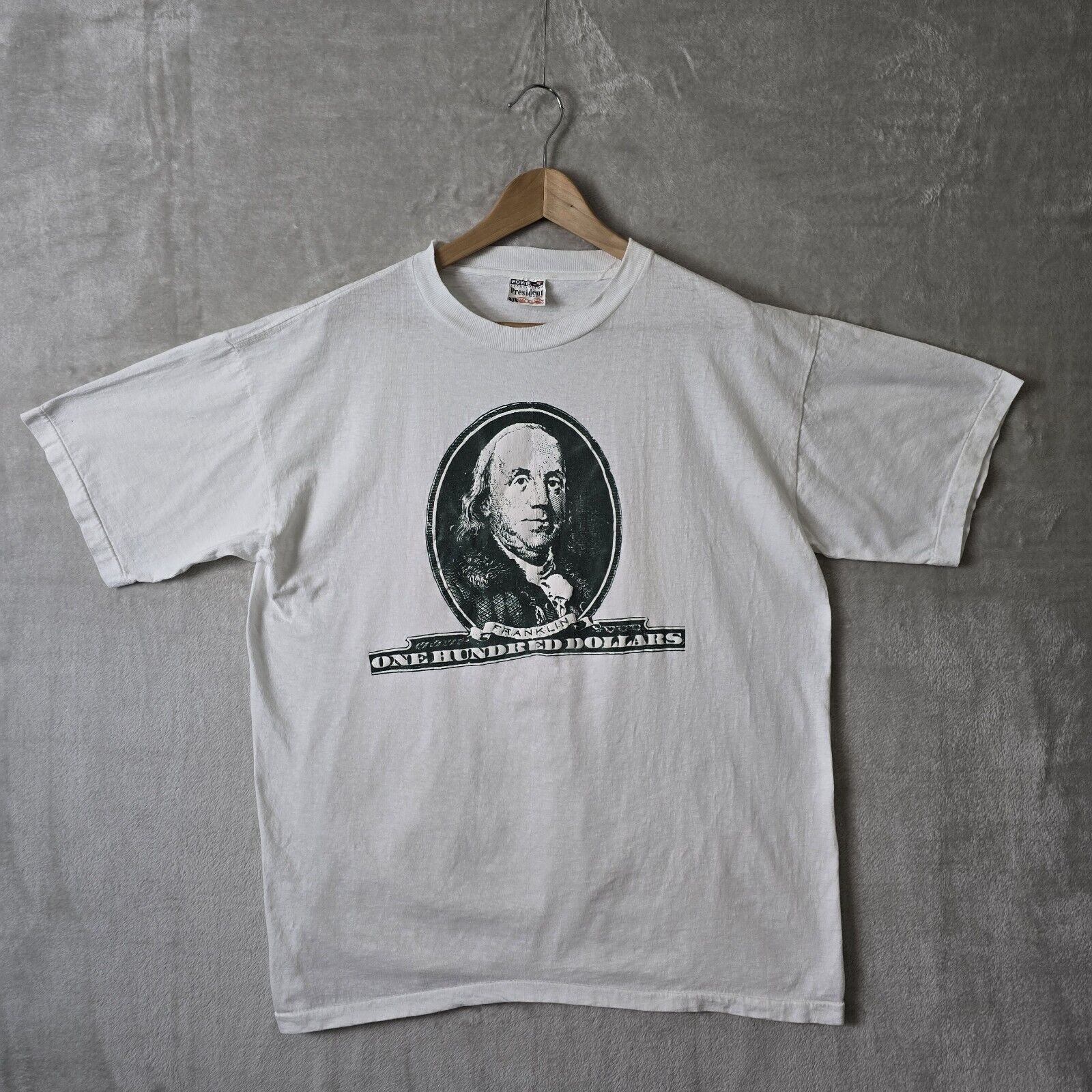 Vintage Vintage Benjamin Franklin 100 Hundred Dollar 90s Shirt XL Size US XL / EU 56 / 4 - 2 Thumbnail