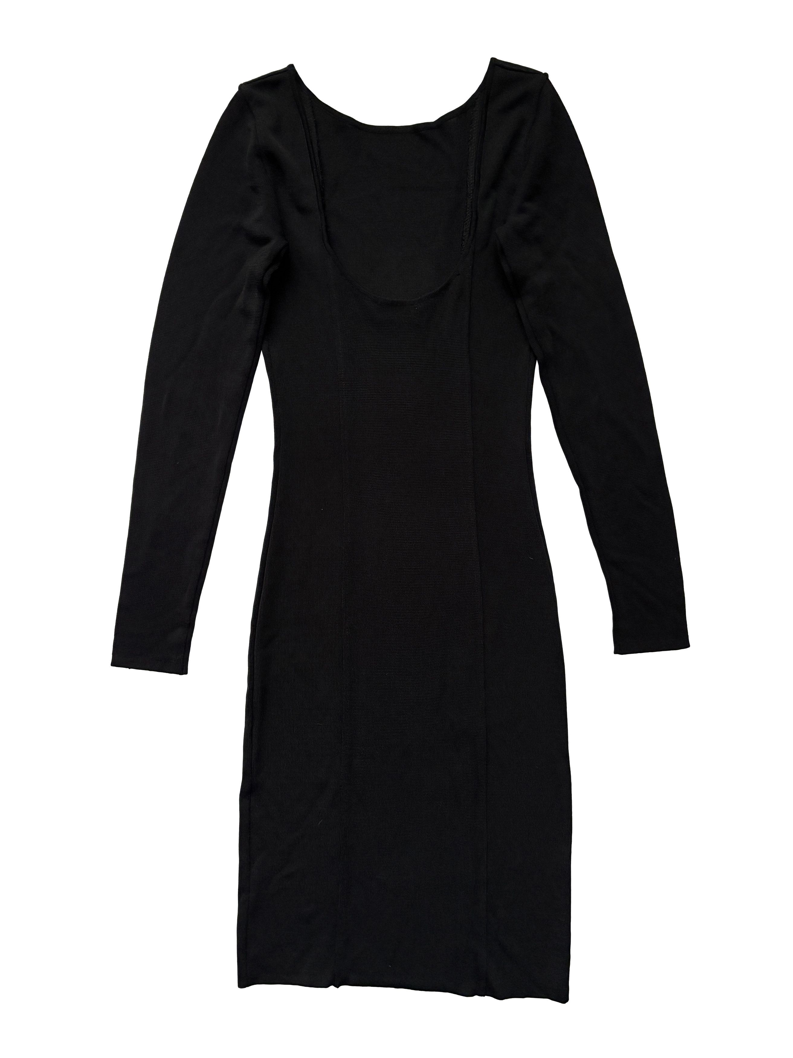 Joseph ⚡️QUICK SALE⚡️Joseph Black Long Sleeve Scooped Back Dress Size S / US 4 / IT 40 - 2 Thumbnail