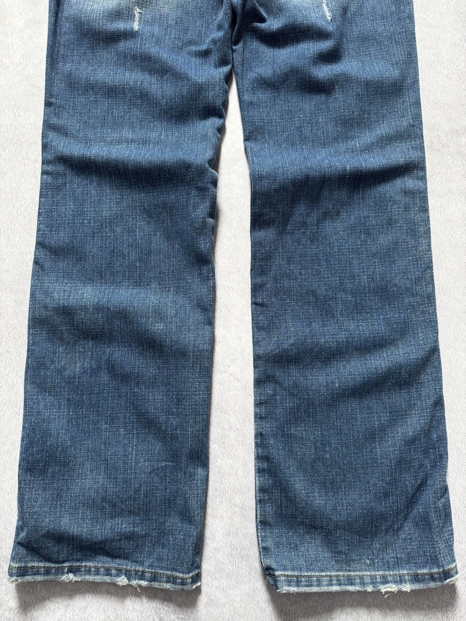 Vintage Gucci style GG embroidery patch flared low-rise jeans Size 28" / US 6 / IT 42 - 6 Thumbnail