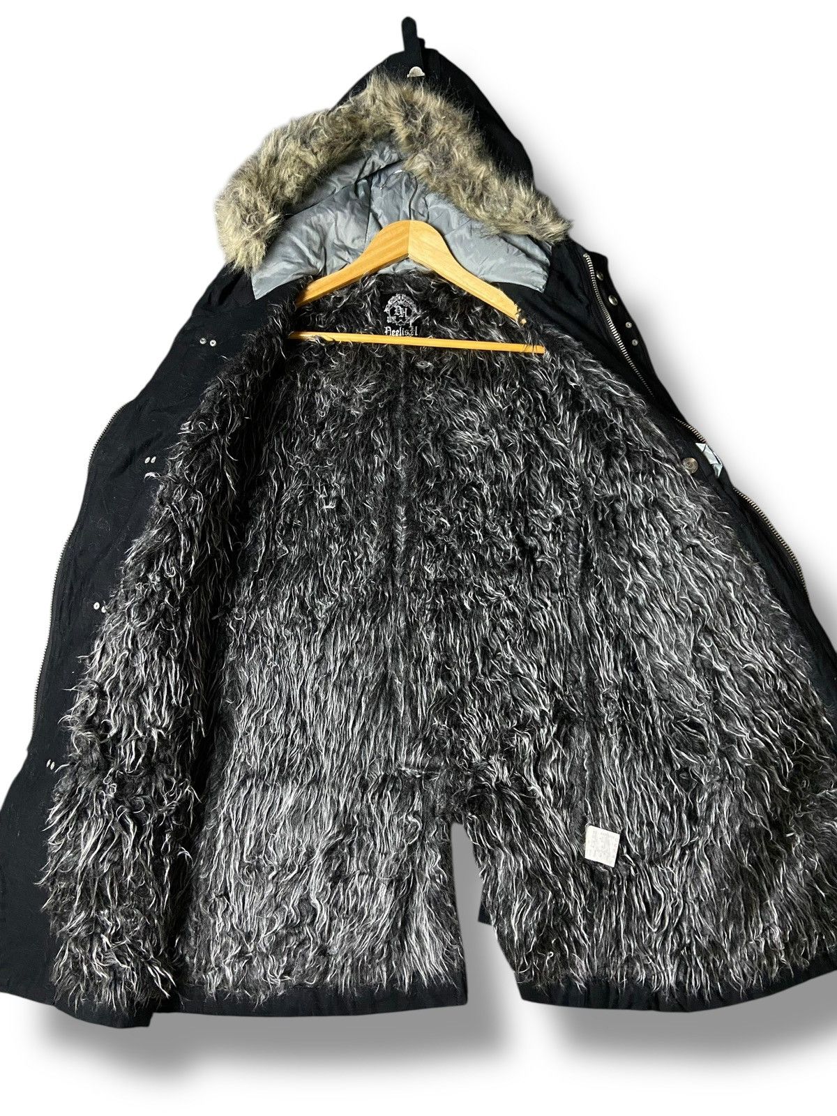 Japanese Brand DEELISH Brand Faux Fur Hooded Duffle Coat (157) Size US L / EU 52-54 / 3 - 4 Thumbnail