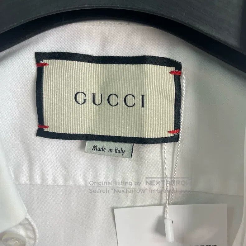 Gucci Gucci Size39 Embroidered golden bee long-sleeved shirt Size US XXS / EU 40 - 3 Thumbnail