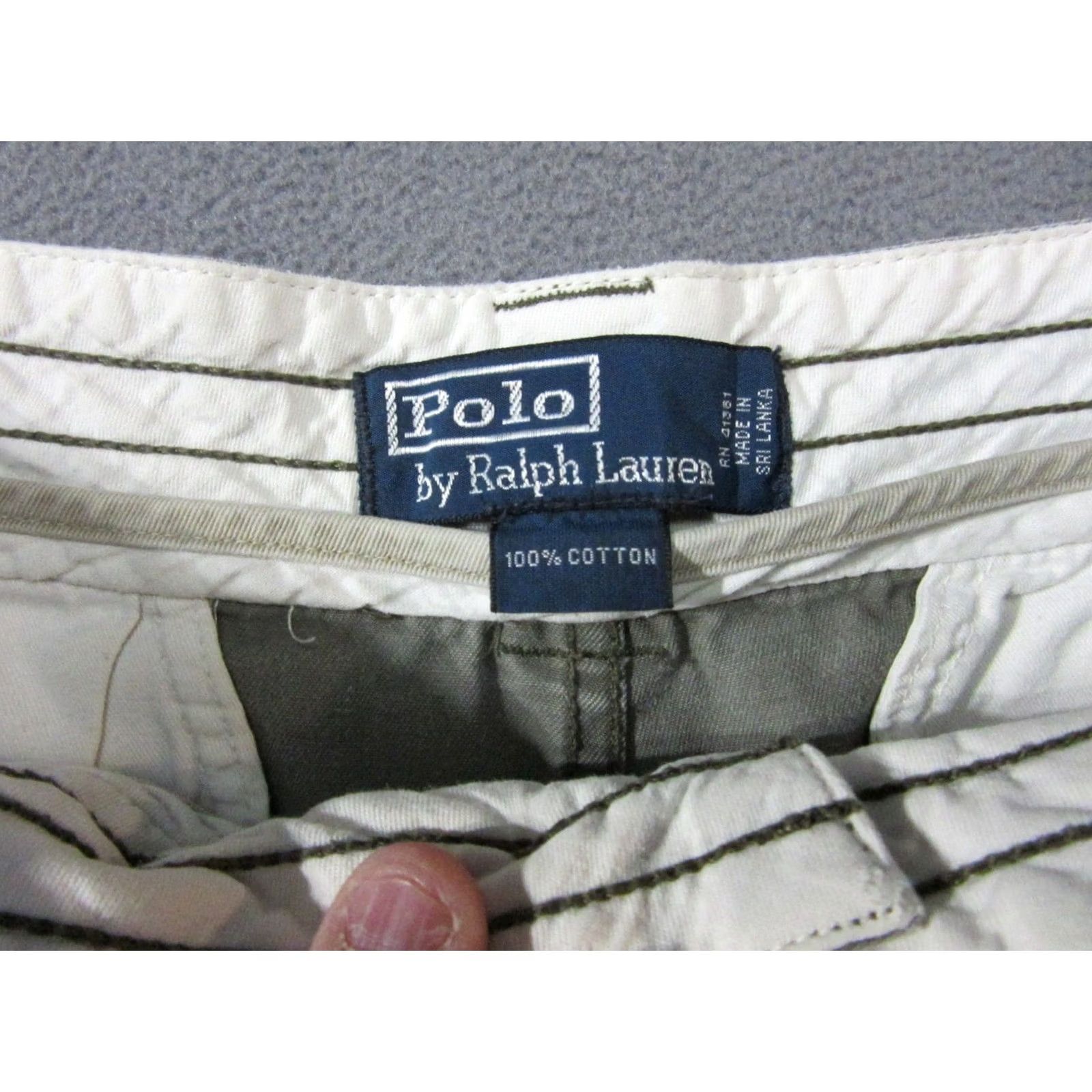 Polo Ralph Lauren Polo Ralph Lauren Shorts Mens 32 Green Cargo Pockets Outdoor Y2K Baggy Faded Size US XS / EU 42 / 0 - 5 Thumbnail