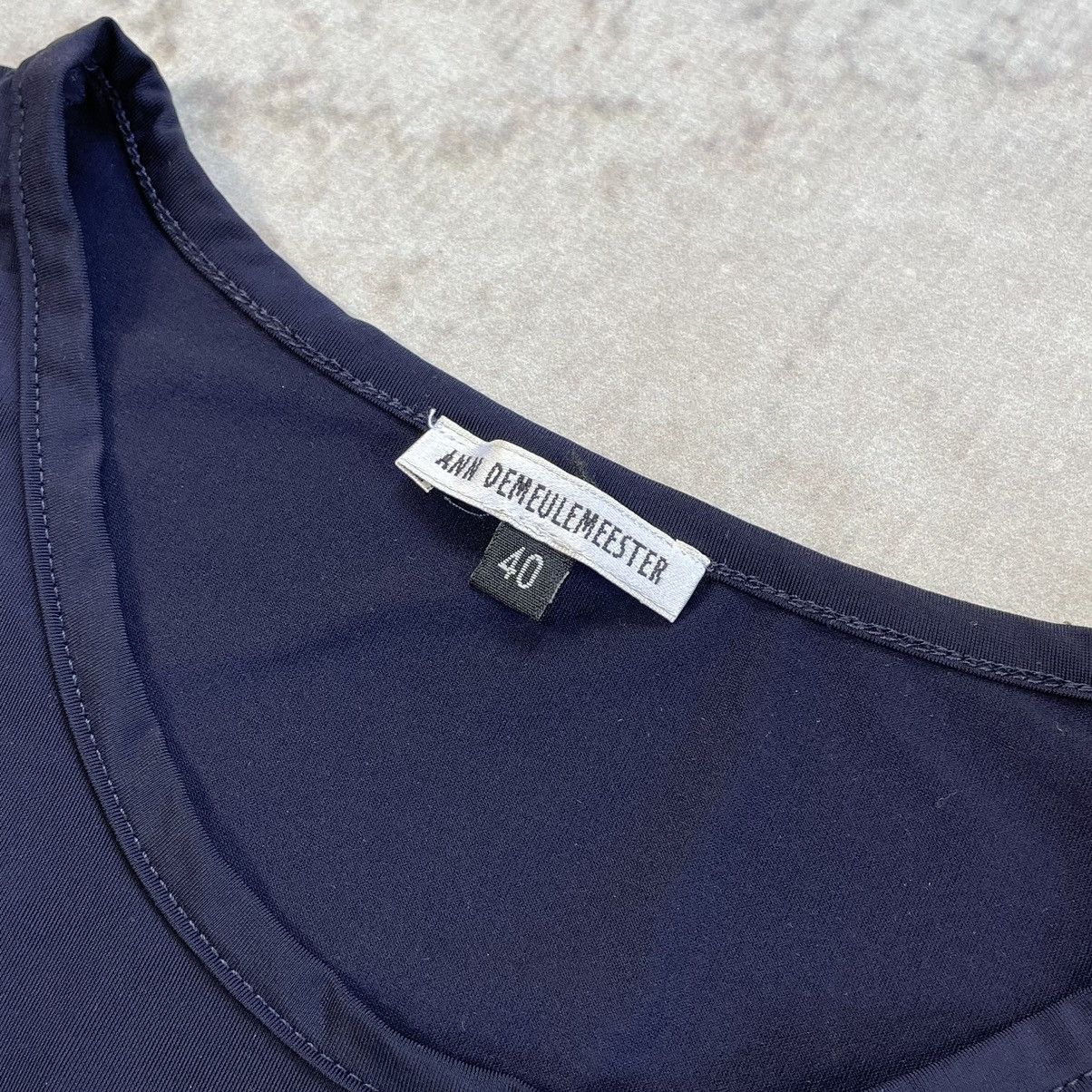 Ann Demeulemeester Ann Demeulemeester Navy Blue Perfect Tank Top Blouse Size S / US 4 / IT 40 - 9 Thumbnail