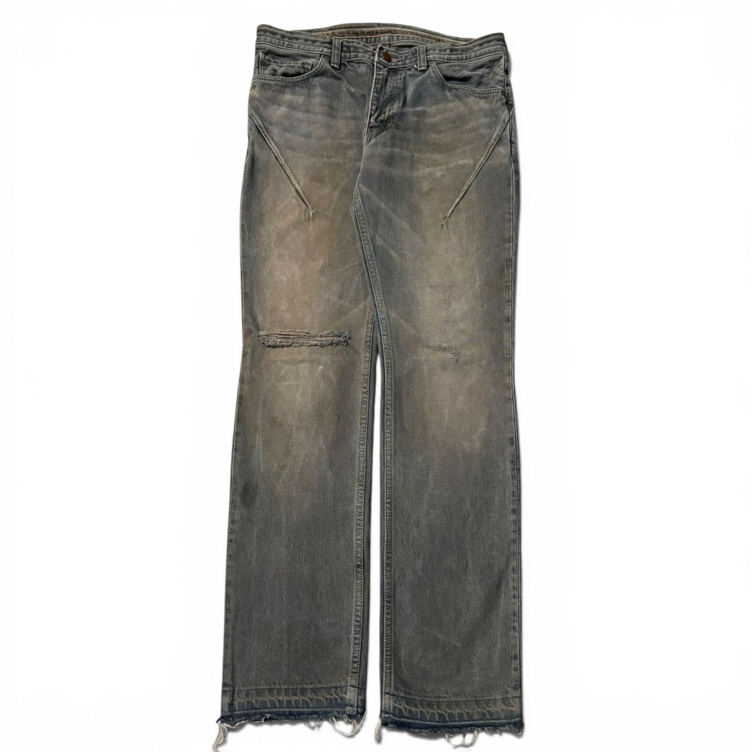 Number (N)ine NUMBER NINE SS08 “BIRDS” MUDWASH PAIN DENIM | Grailed
