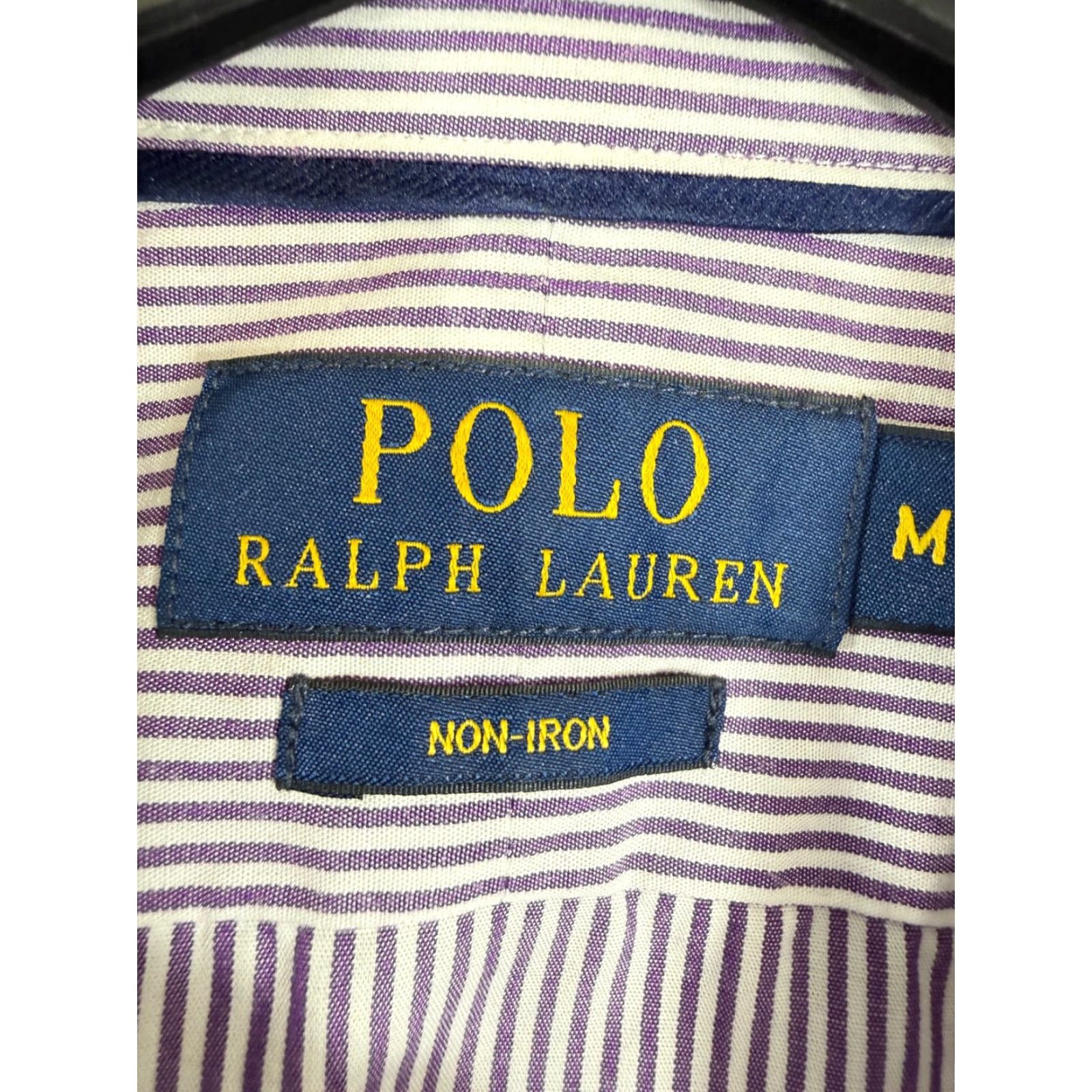 Polo Ralph Lauren Polo Ralph Lauren Shirt Mens M Purple White Striped Non-Iron Slim Fit Pony Logo Long Sleeve Button-Up Size US M / EU 48-50 / 2 - 7 Thumbnail