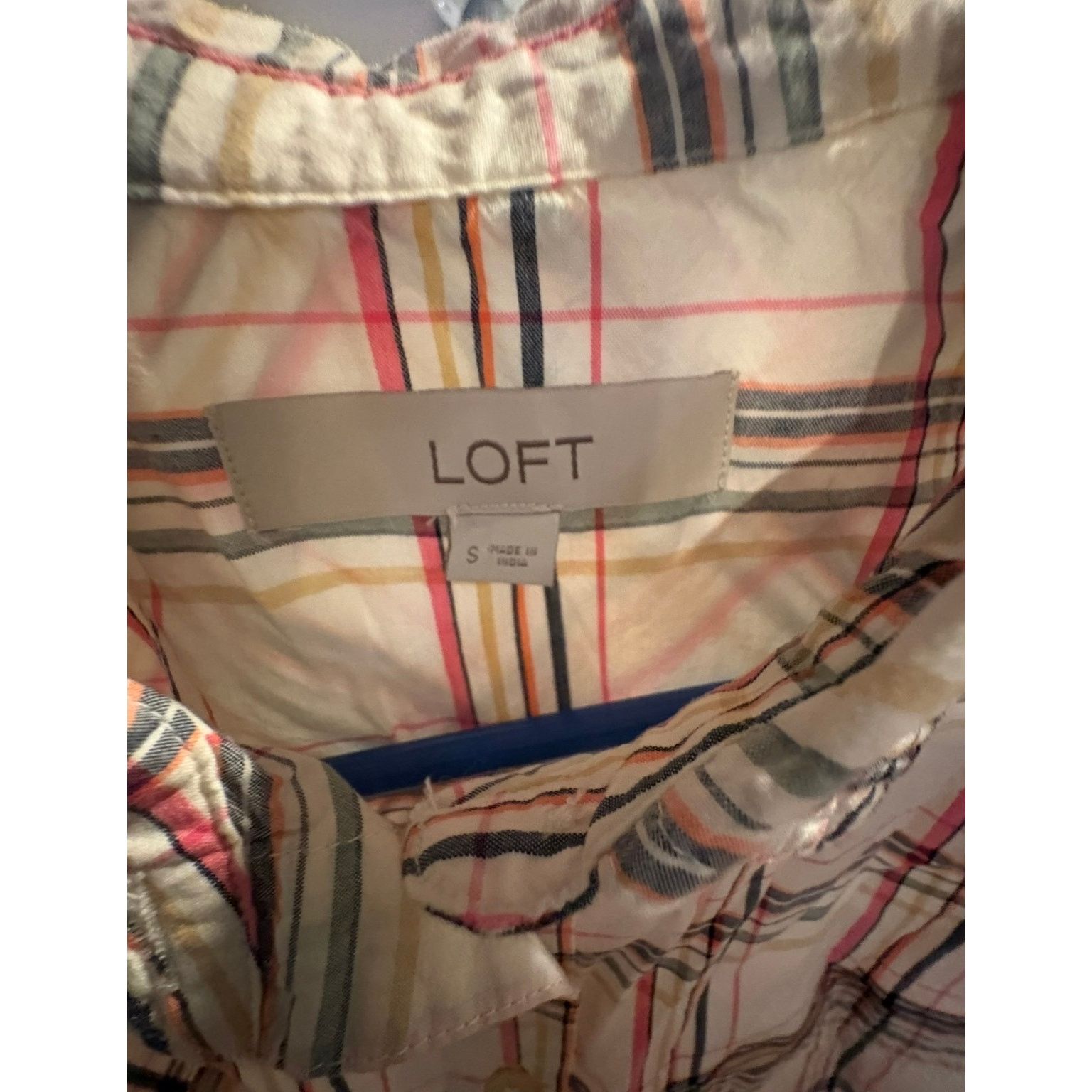 Loft LOFT Women’s Plaid Button Front Blouse Size Small S Size S / US 4 / IT 40 - 3 Thumbnail