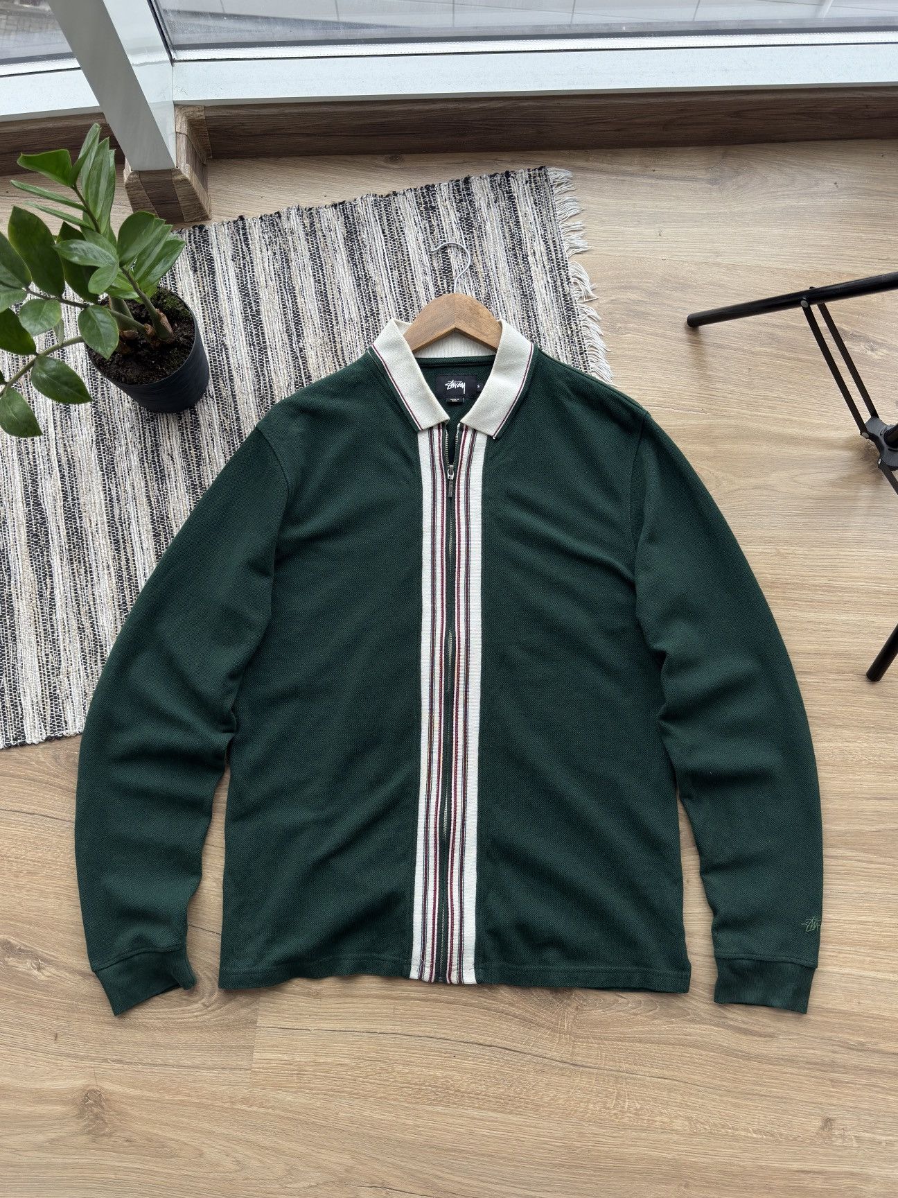 Stussy Vintage Stussy Full Zip Green Knitted Sweatshirt Size S Men Size US S / EU 44-46 / 1 - 3 Thumbnail