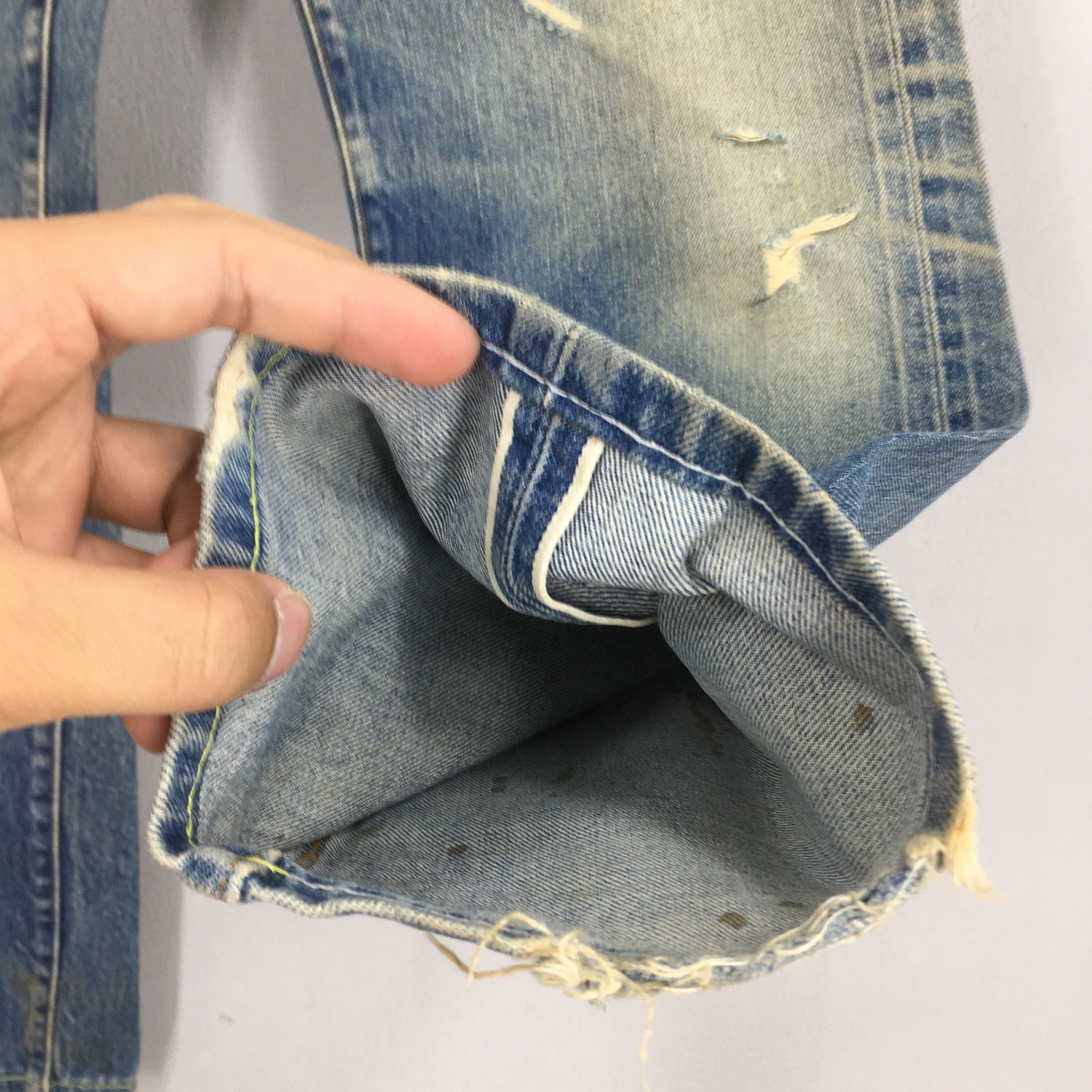 Levi's Size 27x30 Vintage Levi's 501 Big E Redline Blue Jeans S1915 Size 27" / US 4 / IT 40 - 5 Thumbnail