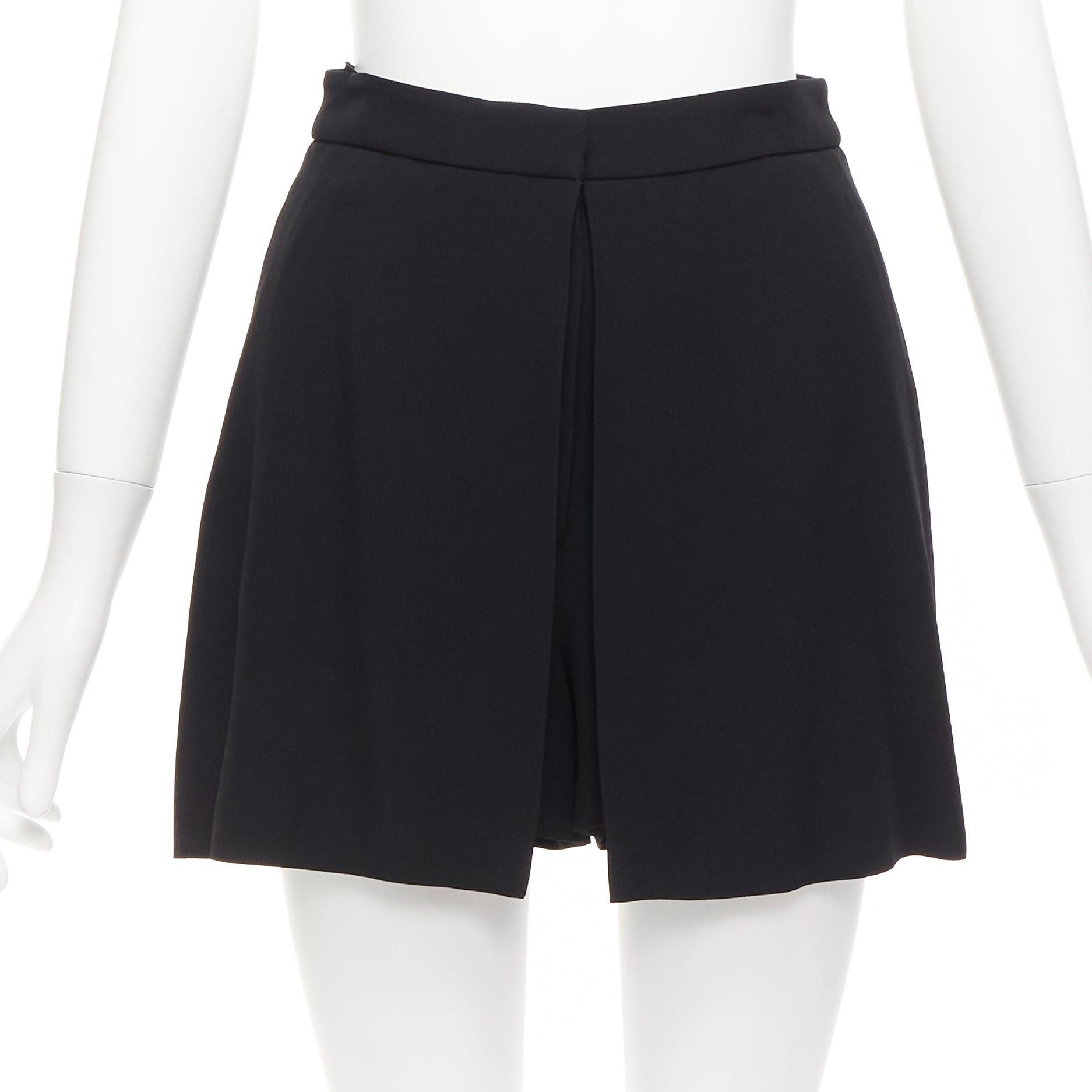 image of Alexander Mcqueen 2016 Black Double Flap Front Minimal Dress Skort It38 Xs, Women's (Size 26)