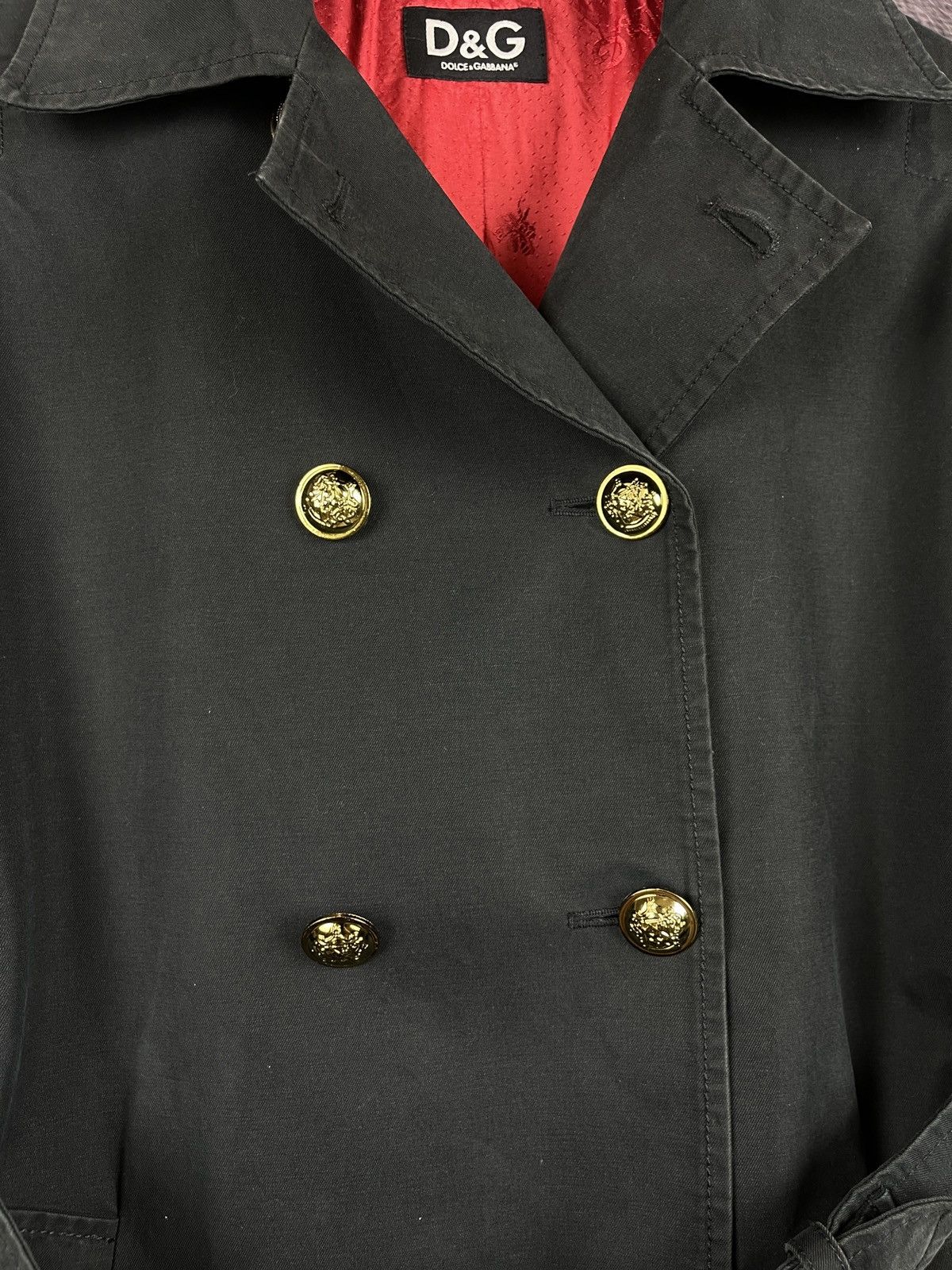 Dolce & Gabbana Dolce & Gabbana double-breasted cotton black coat women’s Size M / US 6-8 / IT 42-44 - 10 Thumbnail