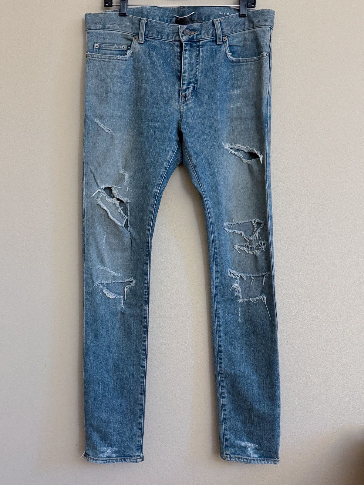 Saint Laurent Destroyed Jeans | Grailed