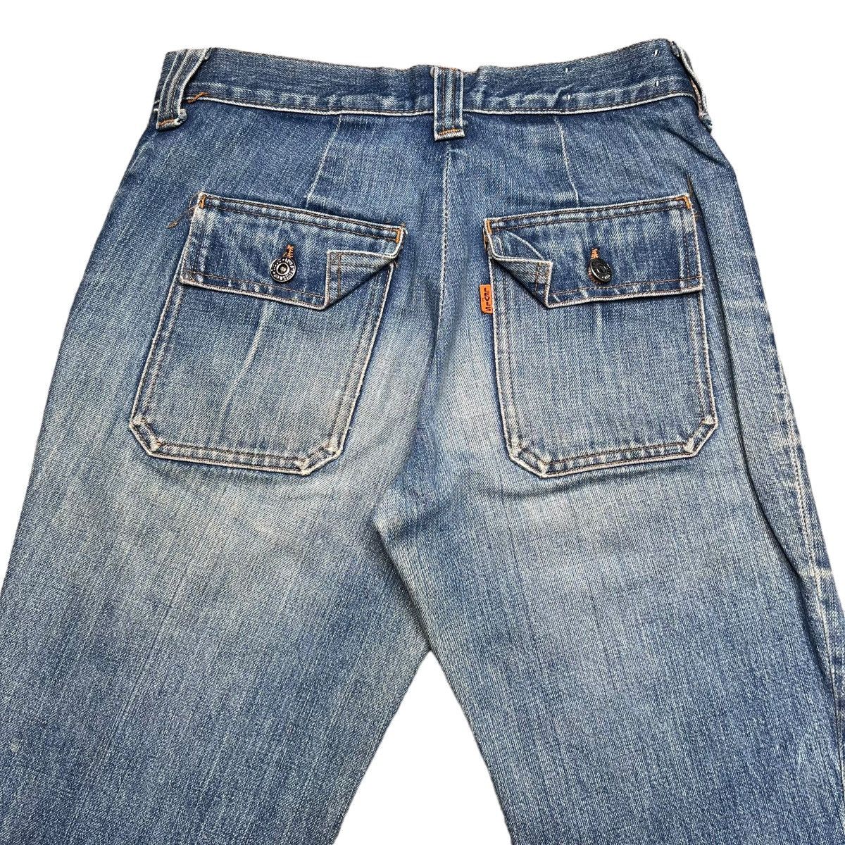 Levi's × Vintage Vtg 70s Levi’s Button Fly Bellbottom Flare Big E Bush Pants Size 29" - 12 Thumbnail