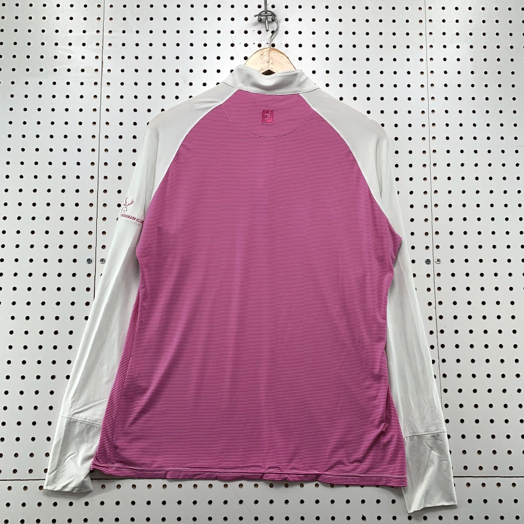Vintage VINTAGE FJ FootJoy Womens Large Pink Long Sleeve Golf Pullover V Neck Casual Shirt Size L / US 10 / IT 46 - 7 Thumbnail
