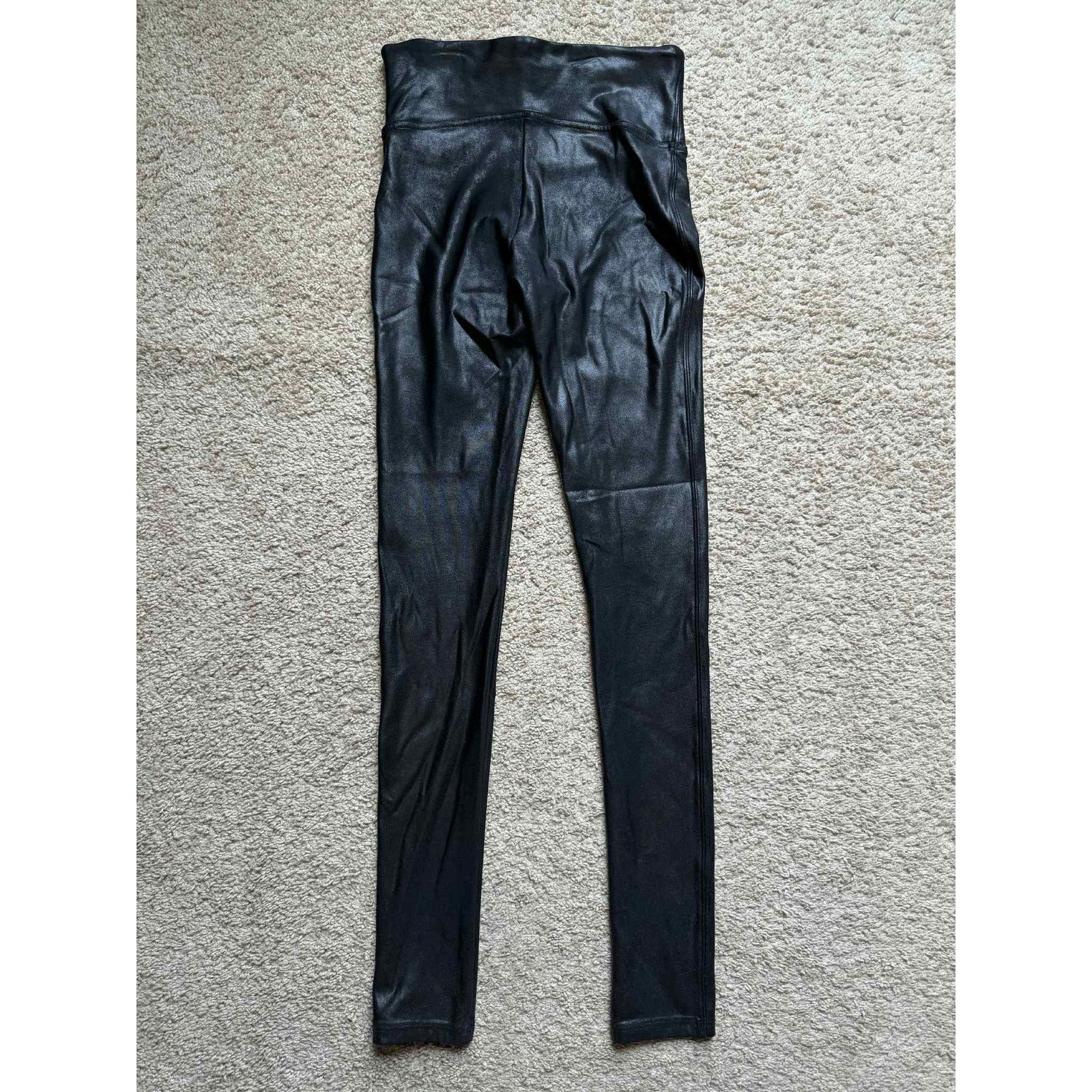 Spanx Spanx Faux Leather Moto Biker Leggings Black Women's Small Size 24" / US 00 / IT 34 - 5 Thumbnail