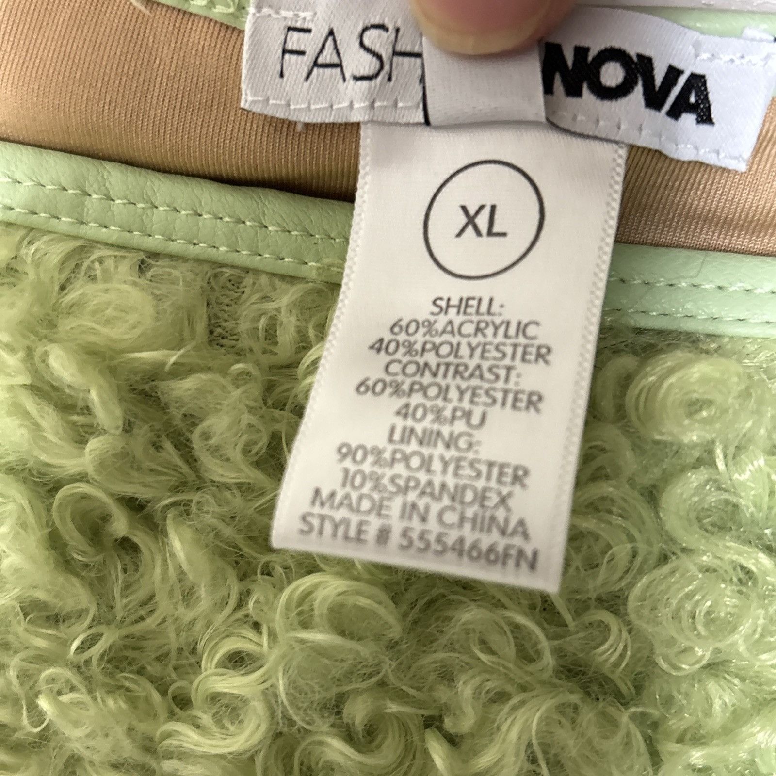 Fashion Nova Fashion Nova Bra Top Skirt Set w Leggings Size XL Green Faux Size XL / US 12-14 / IT 48-50 - 10 Thumbnail