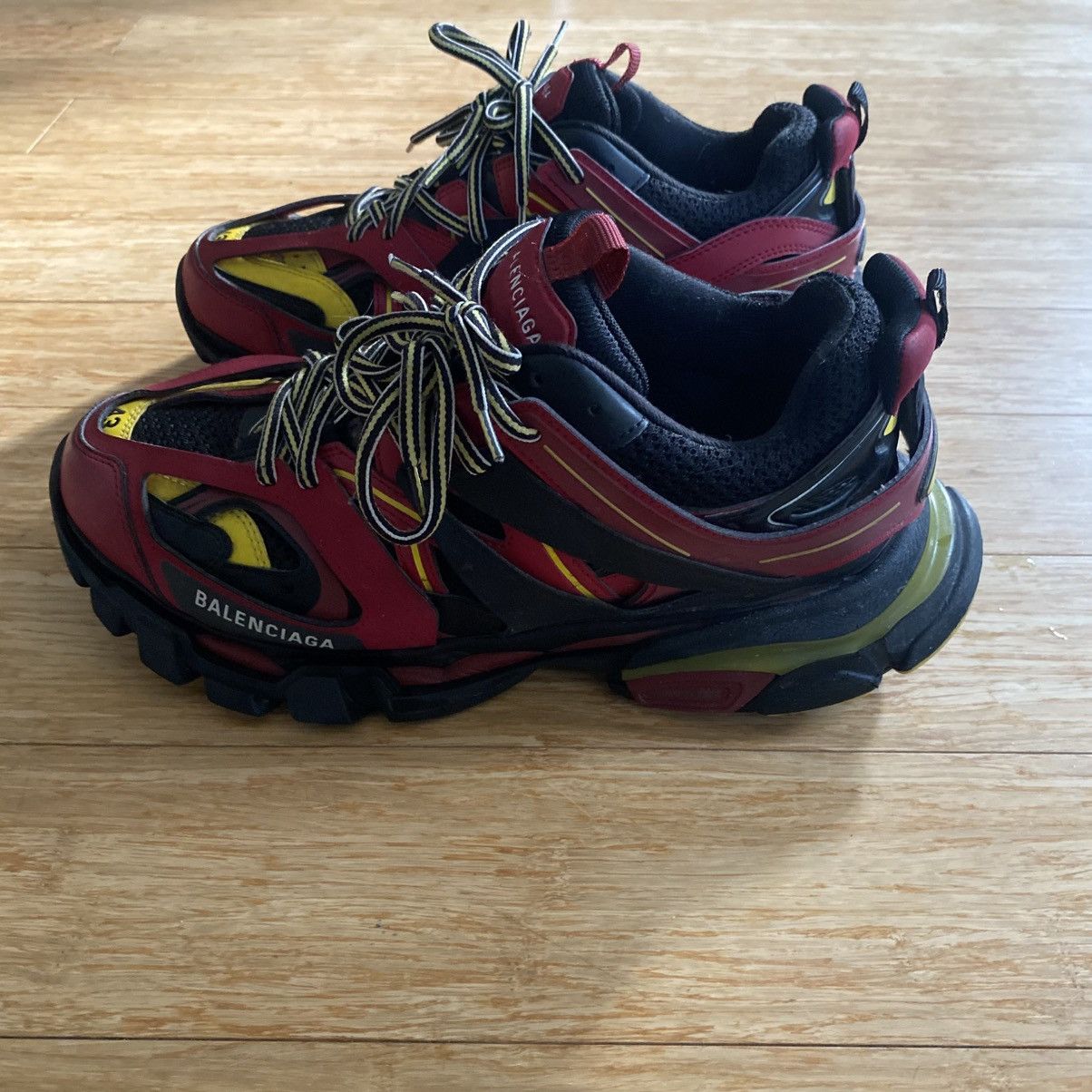 Balenciaga Balenciaga Track Sneaker (SS19) - Bordeaux/Yellow/Black Size US 10 / EU 43 - 2 Thumbnail