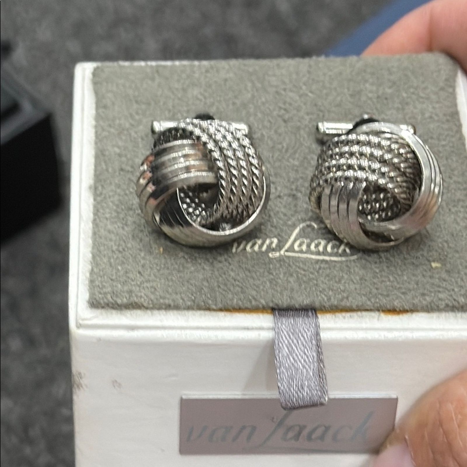 Other NWT Van Laack men’s Silver Knot Cufflinks Size ONE SIZE - 3 Thumbnail