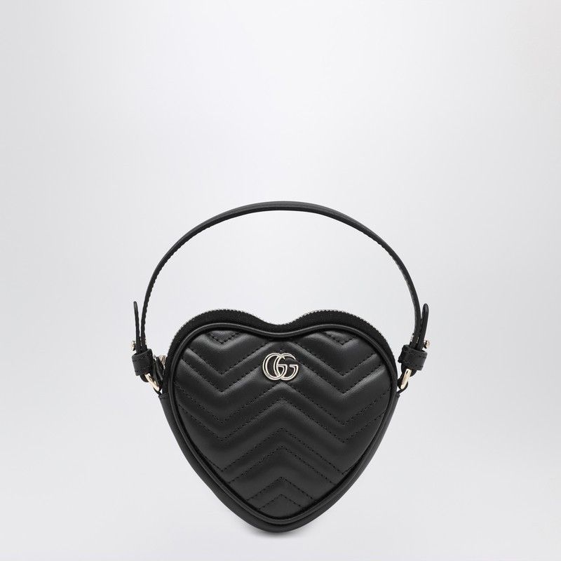 Gucci Heart-Shaped GG Marmont Mini Bag Black, Women's