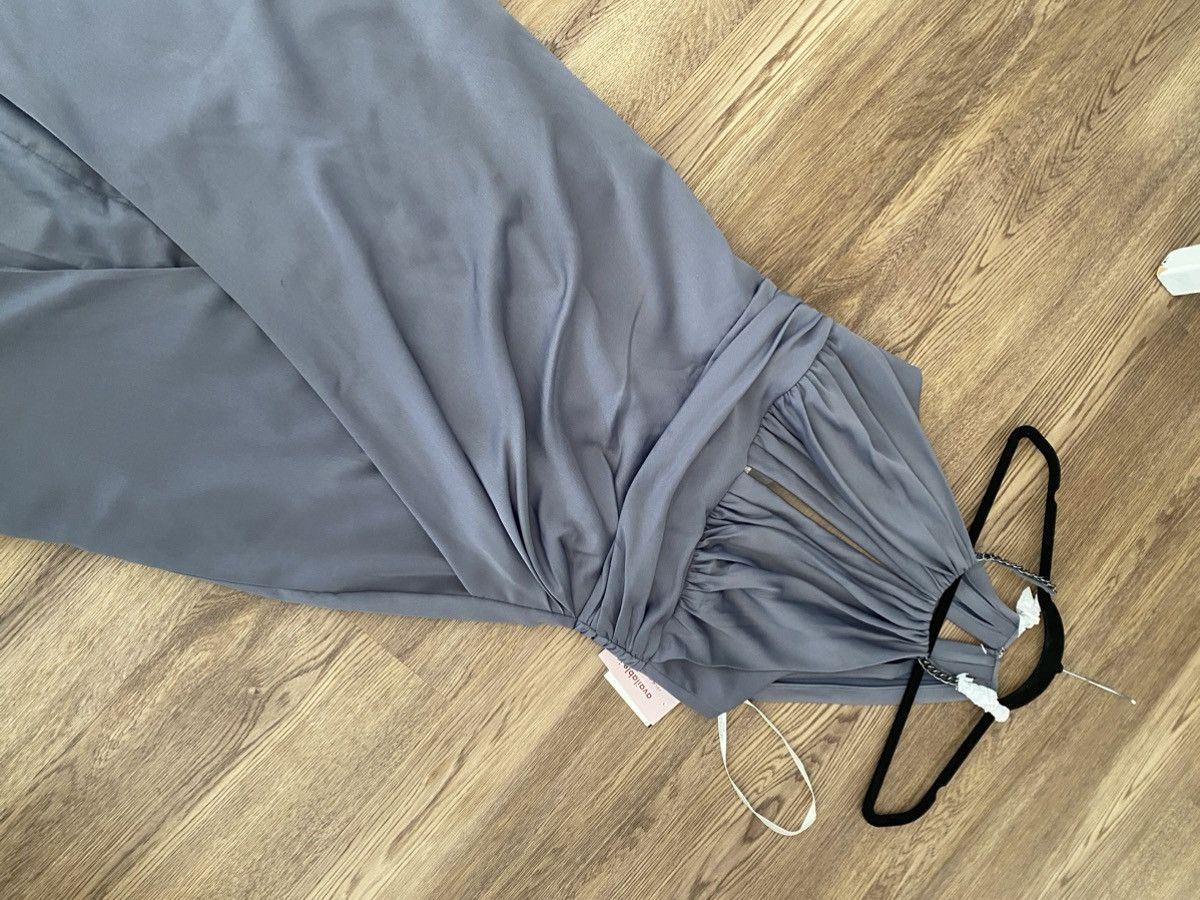 Designer Galina Signature bridesmaid Chain Halter Satin Sheath Dres Size M / US 6-8 / IT 42-44 - 12 Thumbnail