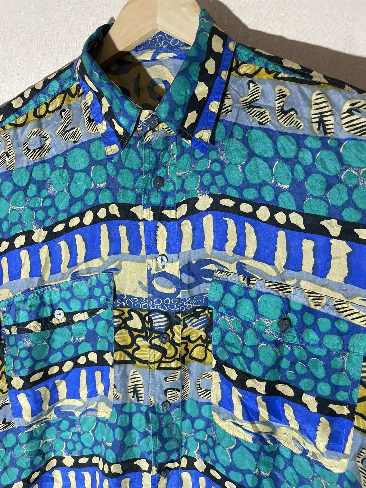 Vintage Hawaiian silk shirt vintage 90s Size US XL / EU 56 / 4 - 5 Thumbnail