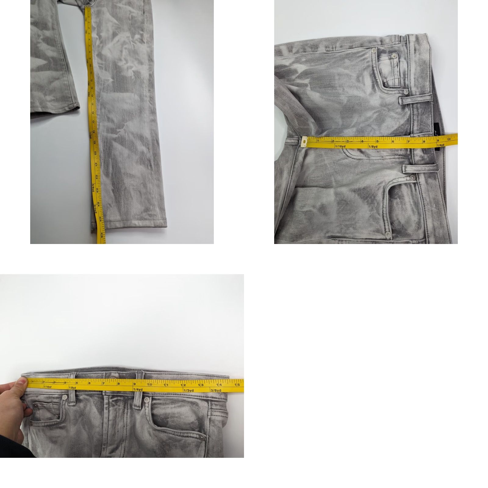 7 For All Mankind 7 For All Mankind The Ankle Skinny Super Skinny Jeans Women Army 27 Gray White Silver Cotton Blend Stretch Slim Fit Zip Made in Mexico Size 27" / US 4 / IT 40 - 8 Thumbnail