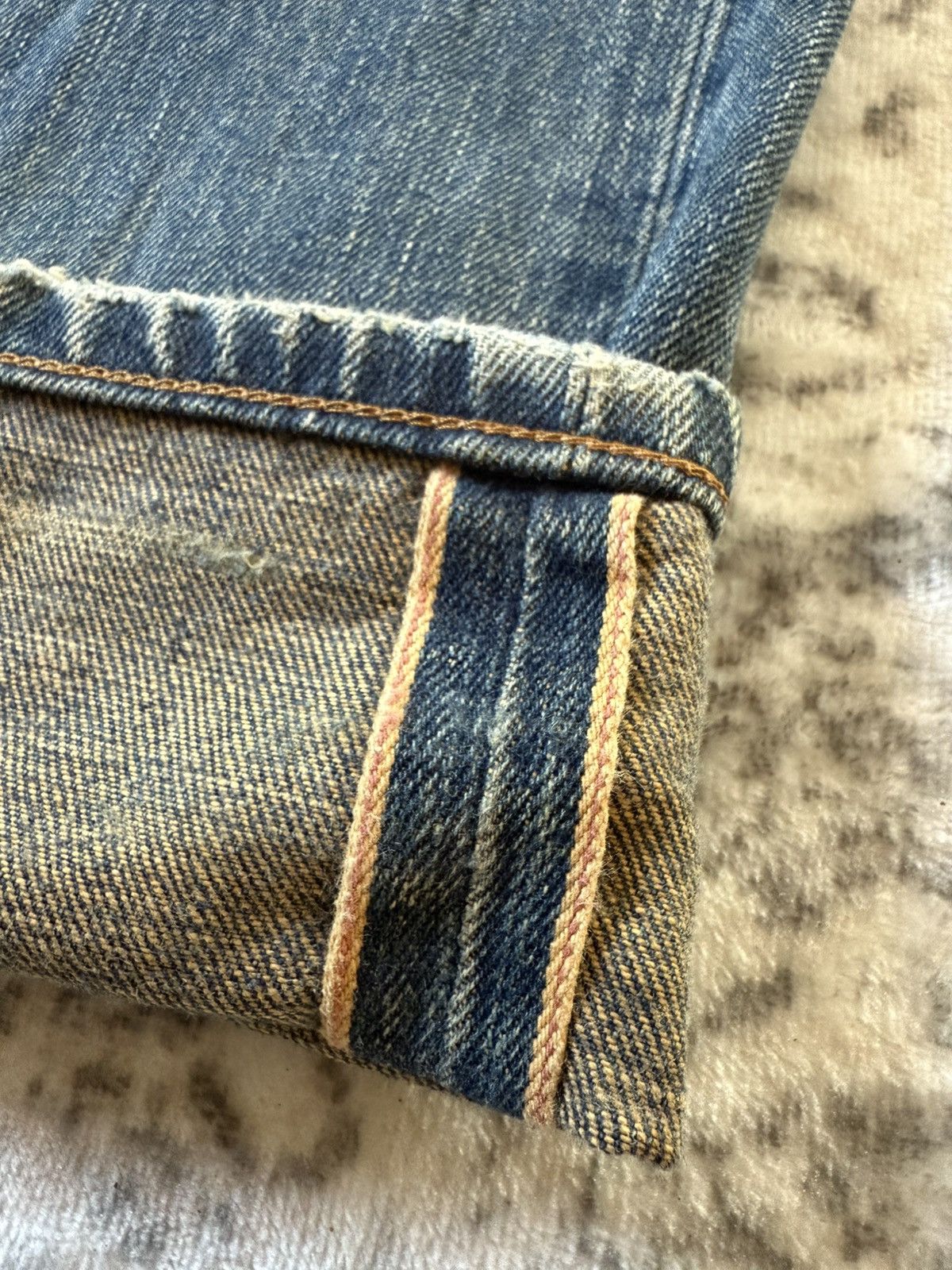 Kapital Vintage Edwin 505 Earthy Mud Wash Selvedge Loose Jeans Size US 32 / EU 48 - 6 Thumbnail